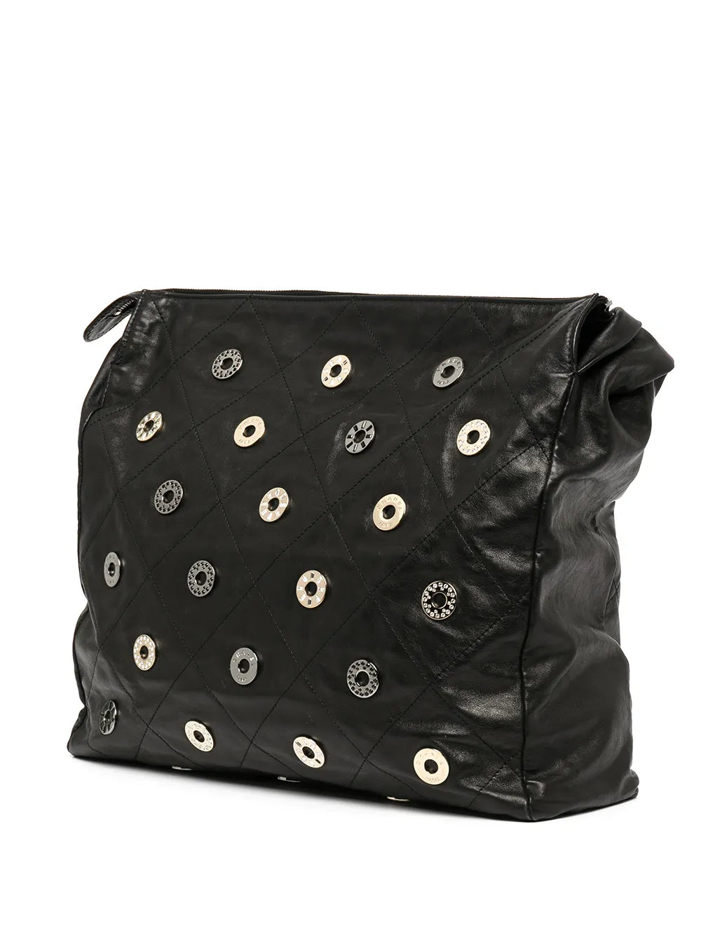 Pre-OwnedCHANEL Pre-Owned2006-2008 large diamond-quilted eyelet-detailed shoulder bag