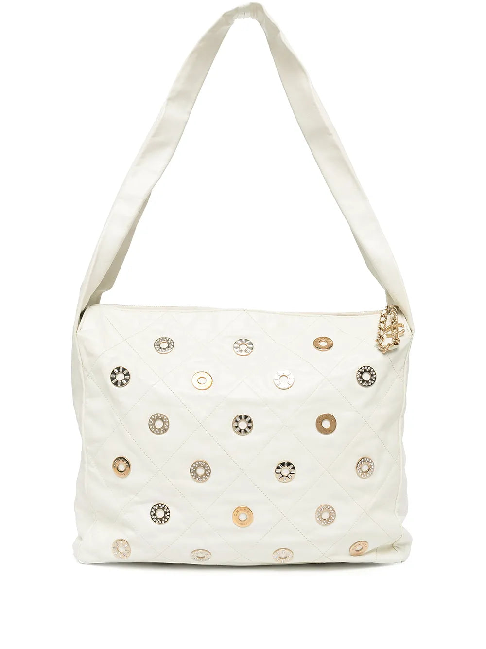 Pre-OwnedCHANEL Pre-Owned2006-2008 diamond-quilted eyelet-engraved shoulder bag