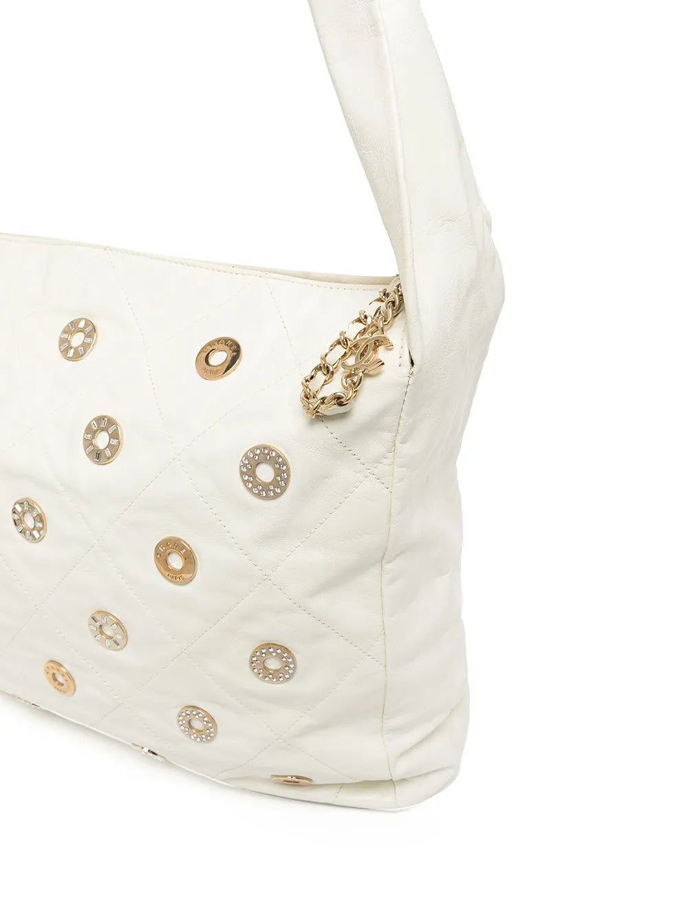 Pre-OwnedCHANEL Pre-Owned2006-2008 diamond-quilted eyelet-engraved shoulder bag