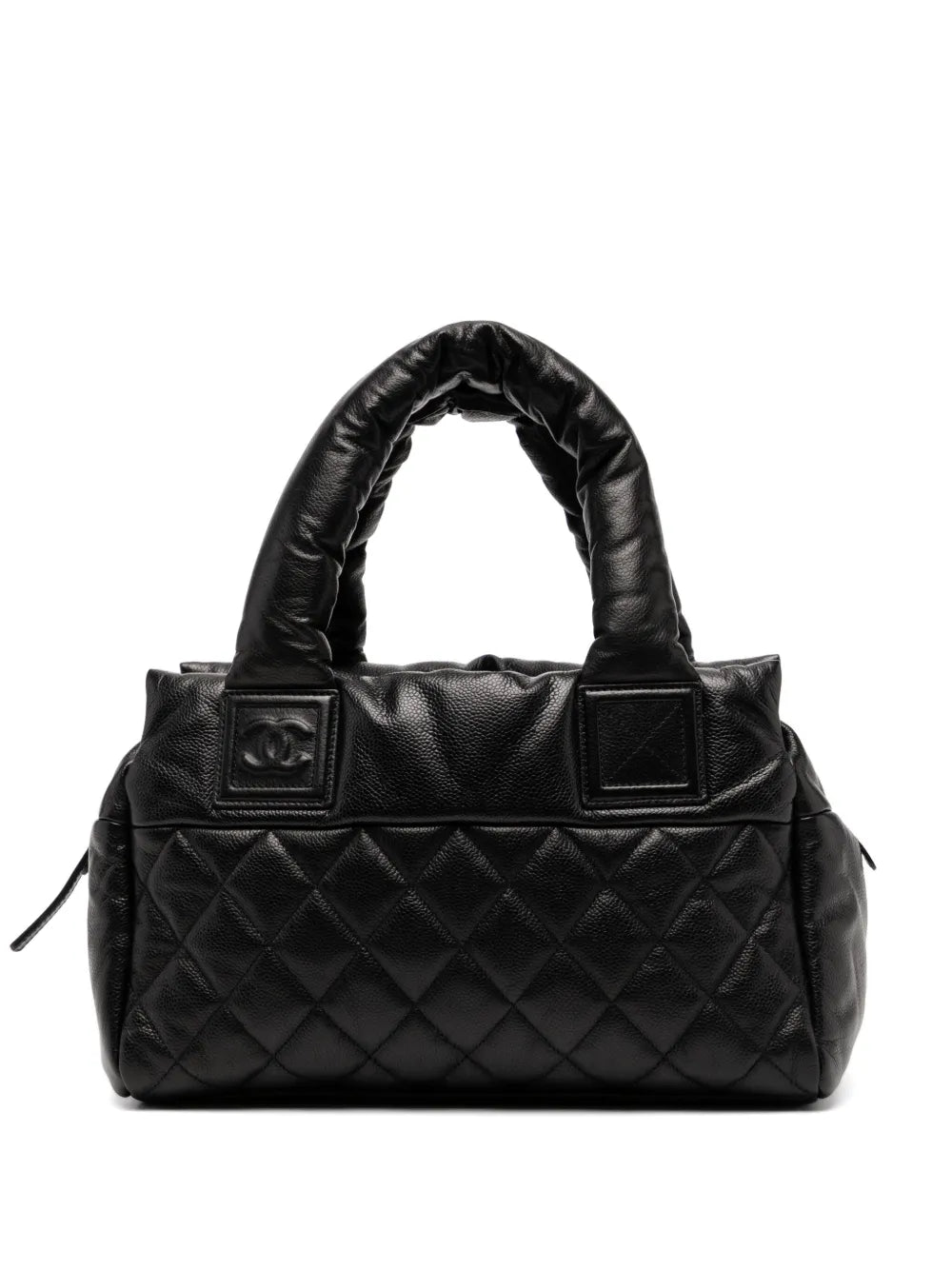 Pre-OwnedCHANEL Pre-OwnedChanel Medium Shopping Travel Tote Bag Plush Diamond Quilted Caviar Leather