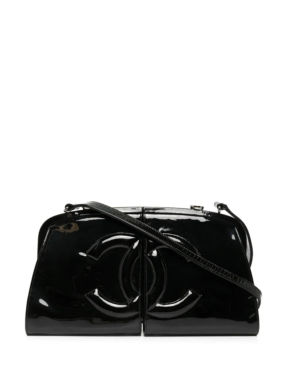 Pre-OwnedCHANEL Pre-OwnedSplit Frame logo shoulder bag