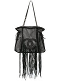 Pre-OwnedCHANEL Pre-Owned2011 Resort large logo fringed tote