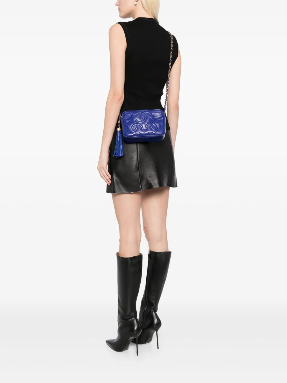 Pre-OwnedCHANEL Pre-OwnedTriple CC Mini Tassel Crossbody Shoulder Bag