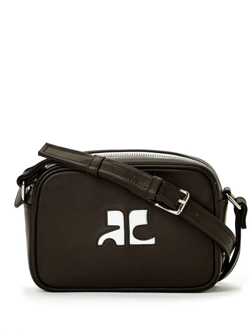 CourrègesReedition leather crossbody camera bag
