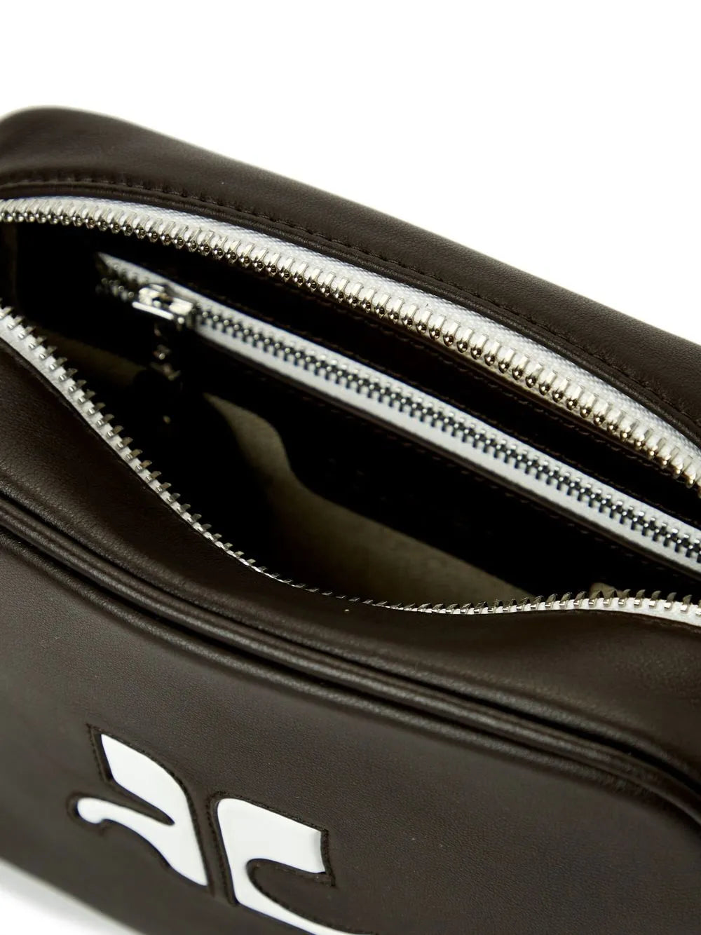 CourrègesReedition leather crossbody camera bag