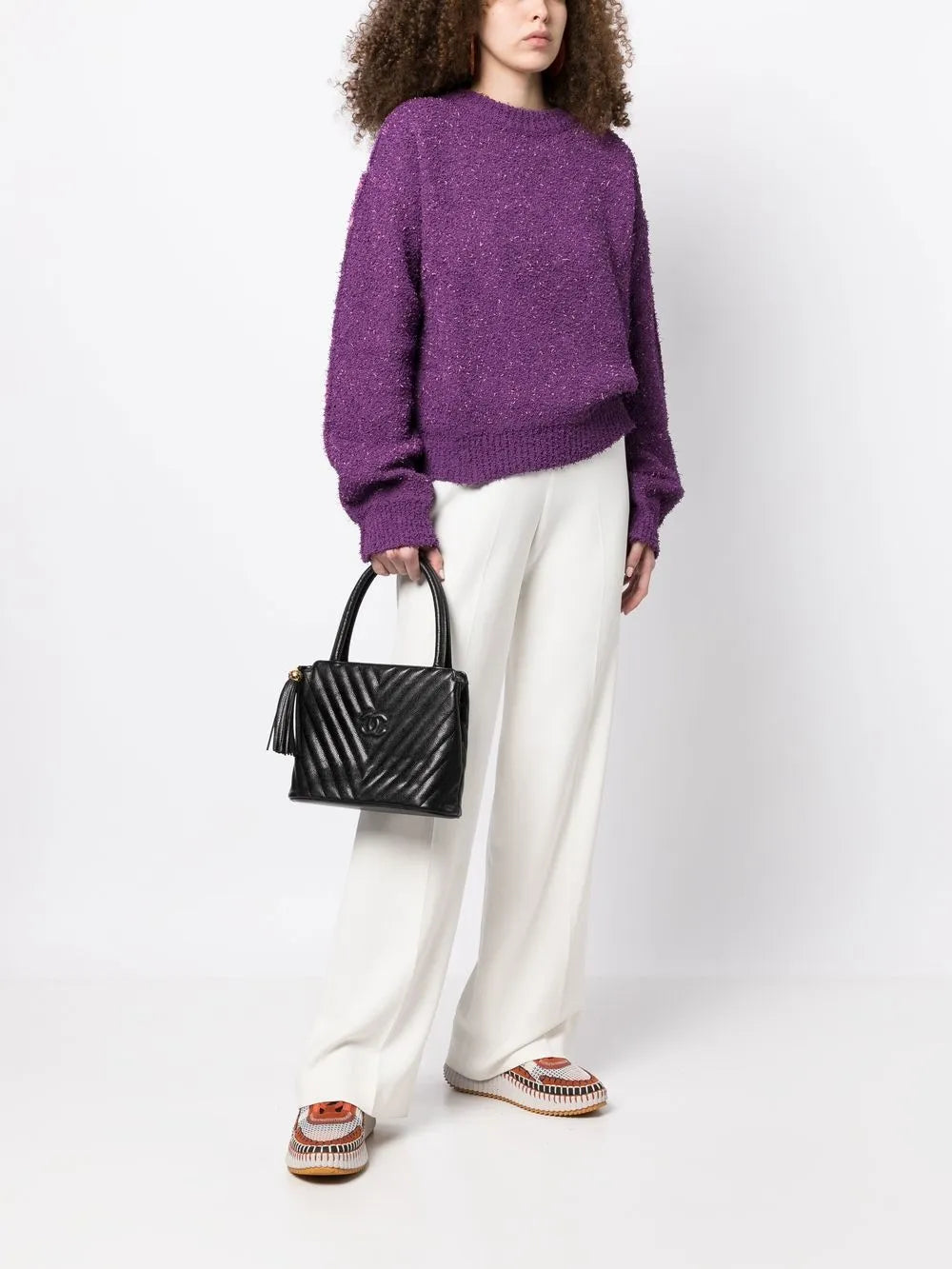 Pre-OwnedCHANEL Pre-Owned1992 CC V-stitch top-handle bag