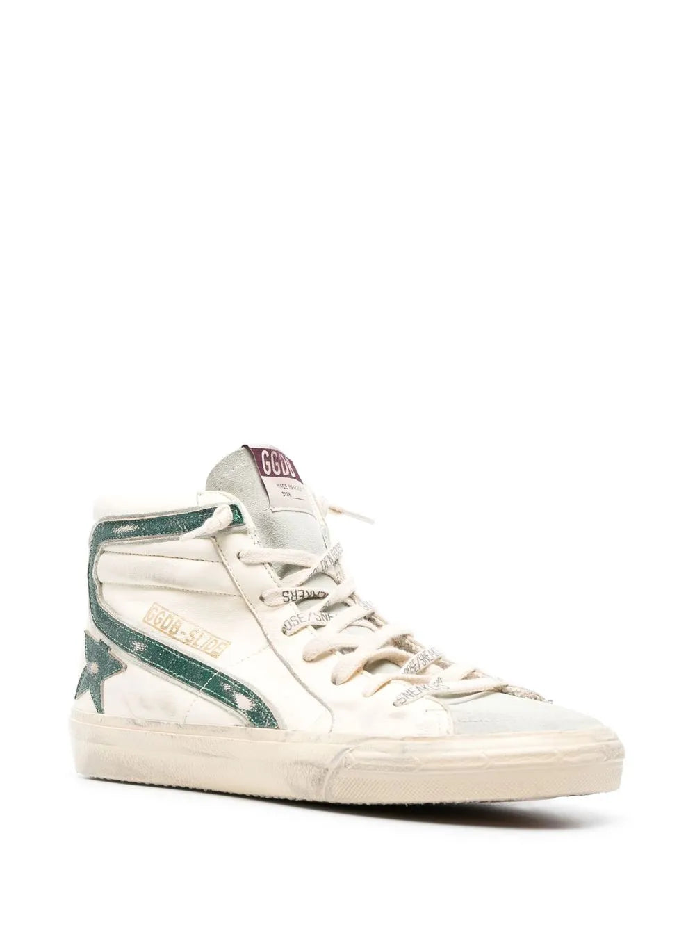 Golden Goose Slide Distressed High-Top Sneakers