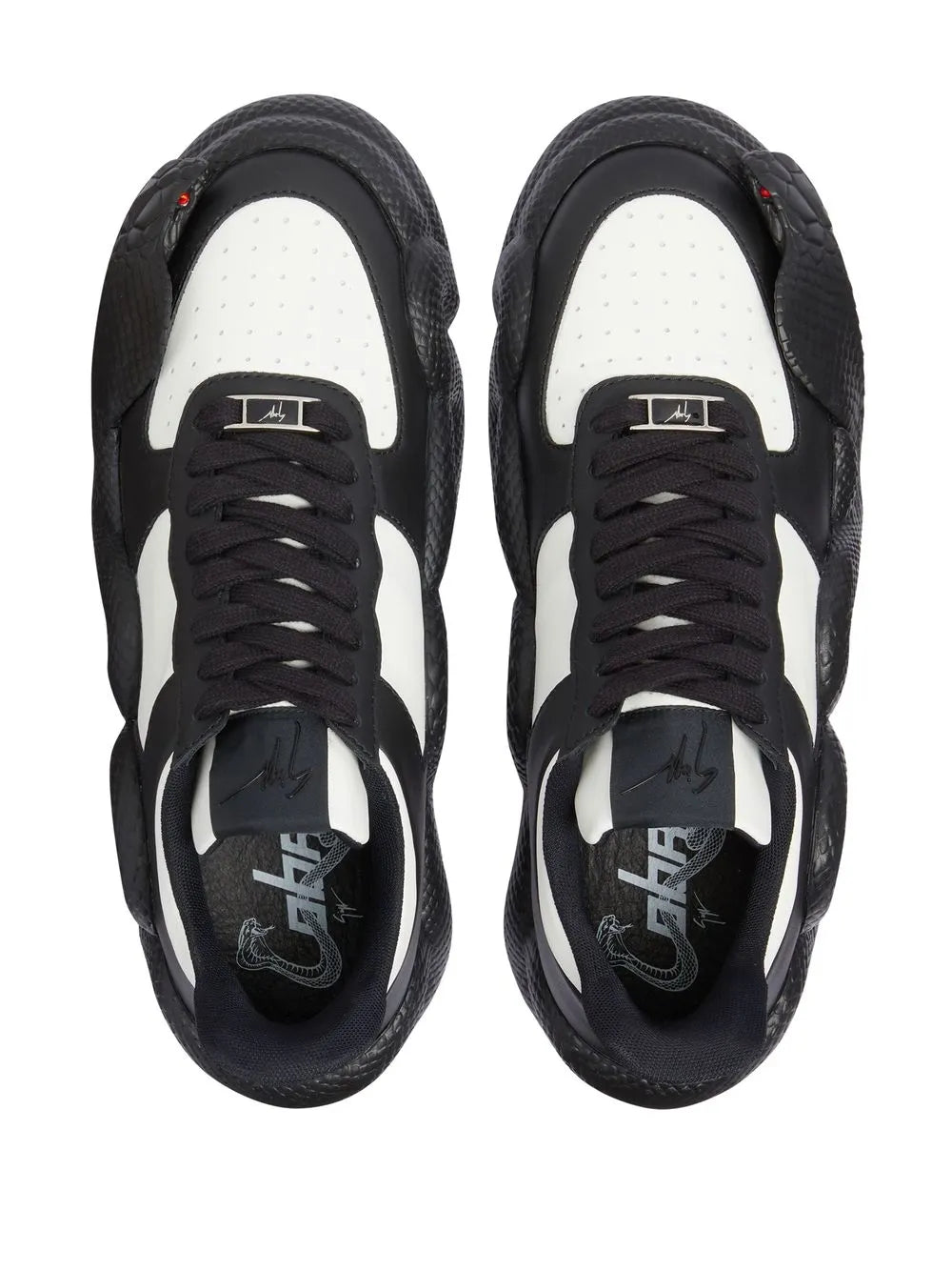 Giuseppe Zanotti Cobras Snake-Trimmed Low-Top Sneakers