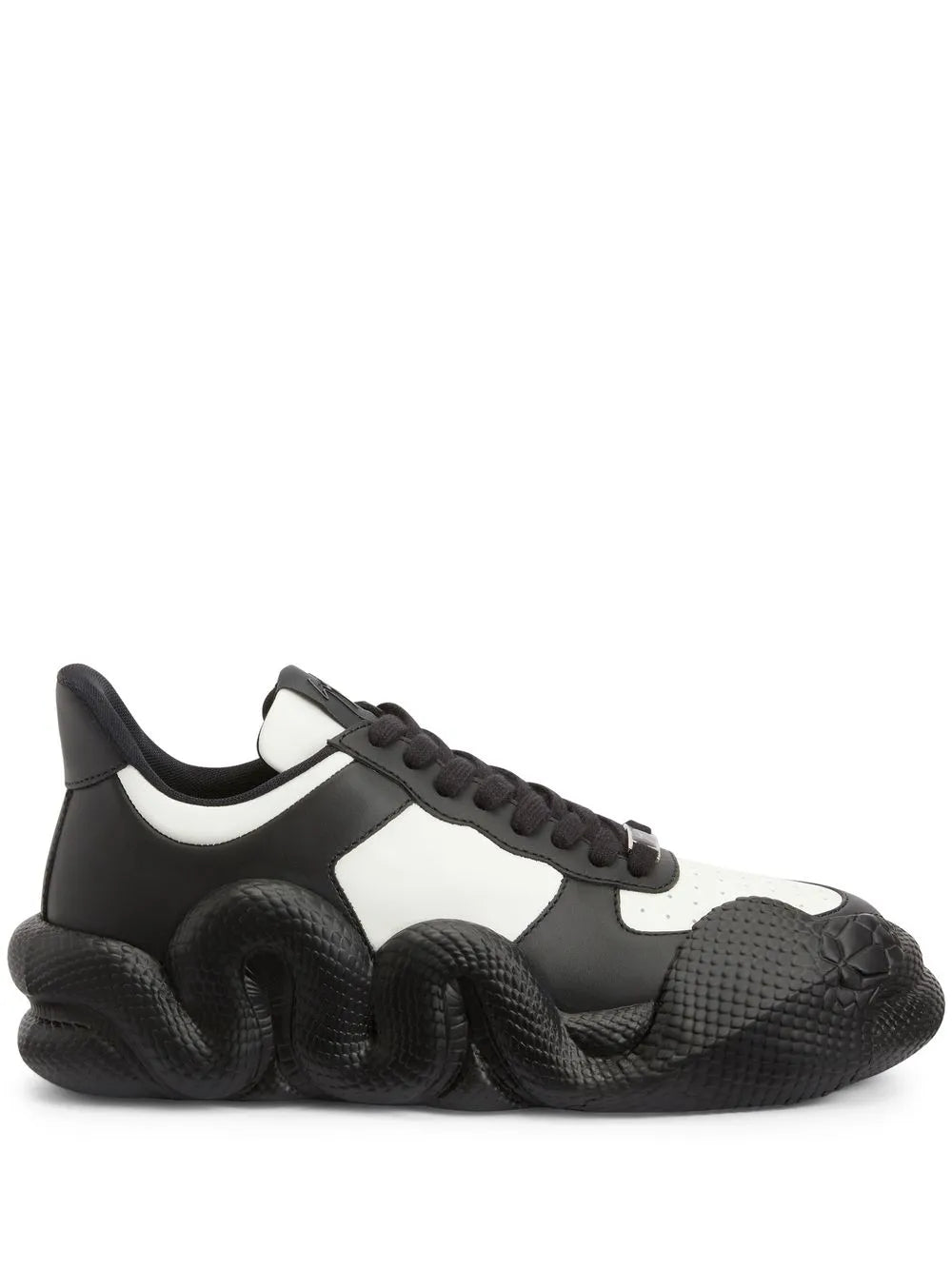 Giuseppe Zanotti Cobras Snake-Trimmed Low-Top Sneakers