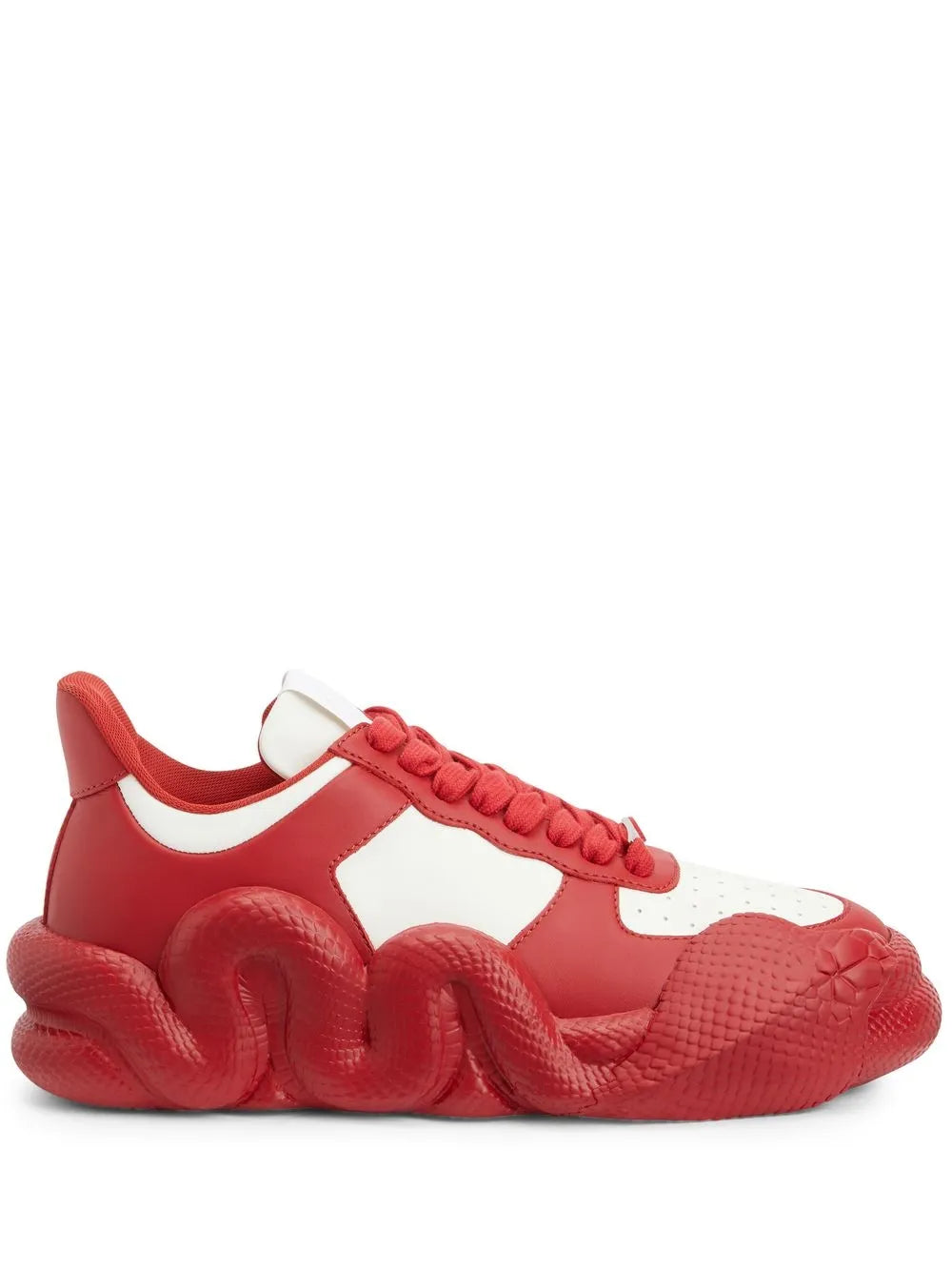 Giuseppe Zanotti Cobras Snake-Trimmed Low-Top Sneakers