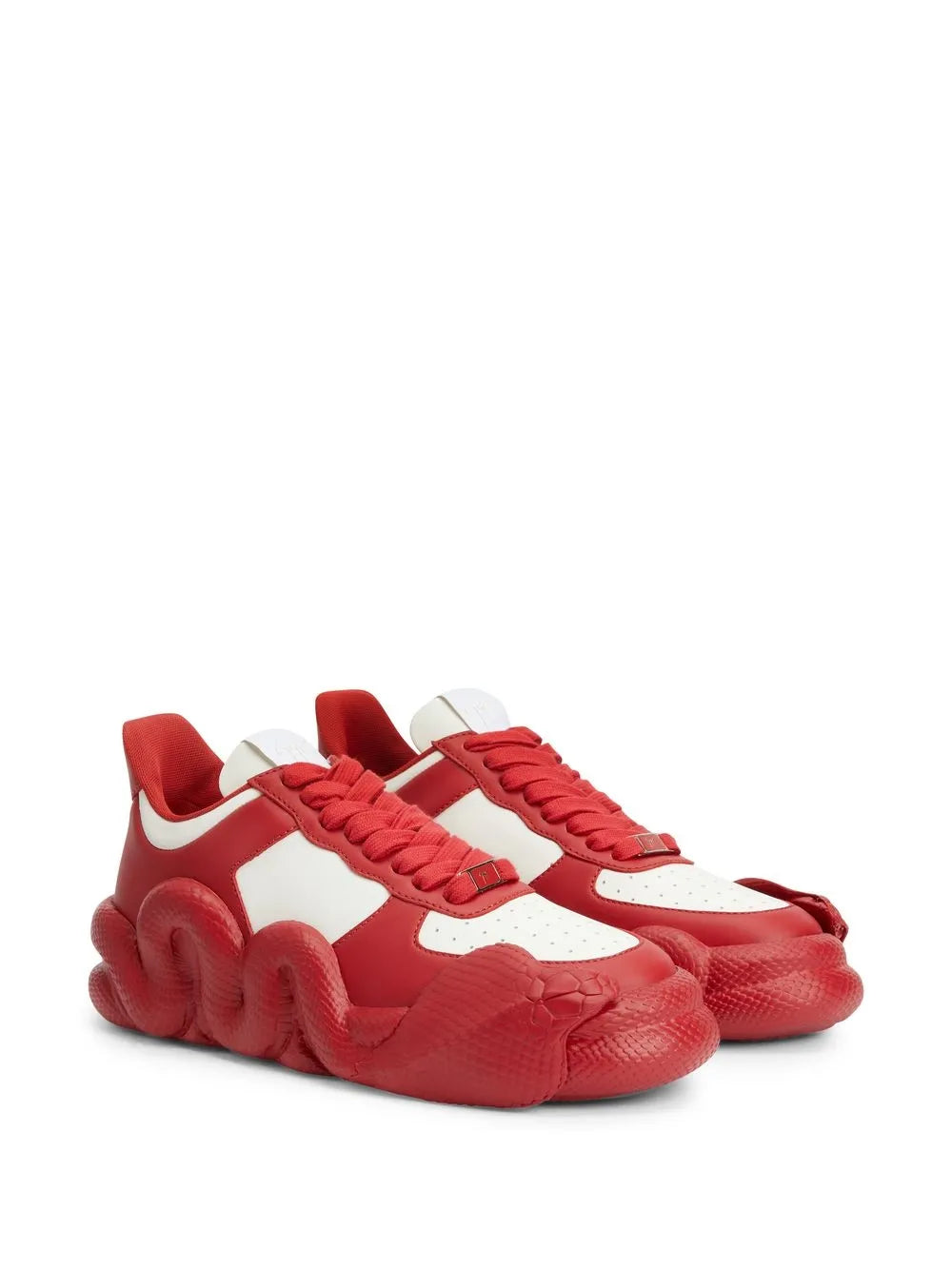 Giuseppe Zanotti Cobras Snake-Trimmed Low-Top Sneakers
