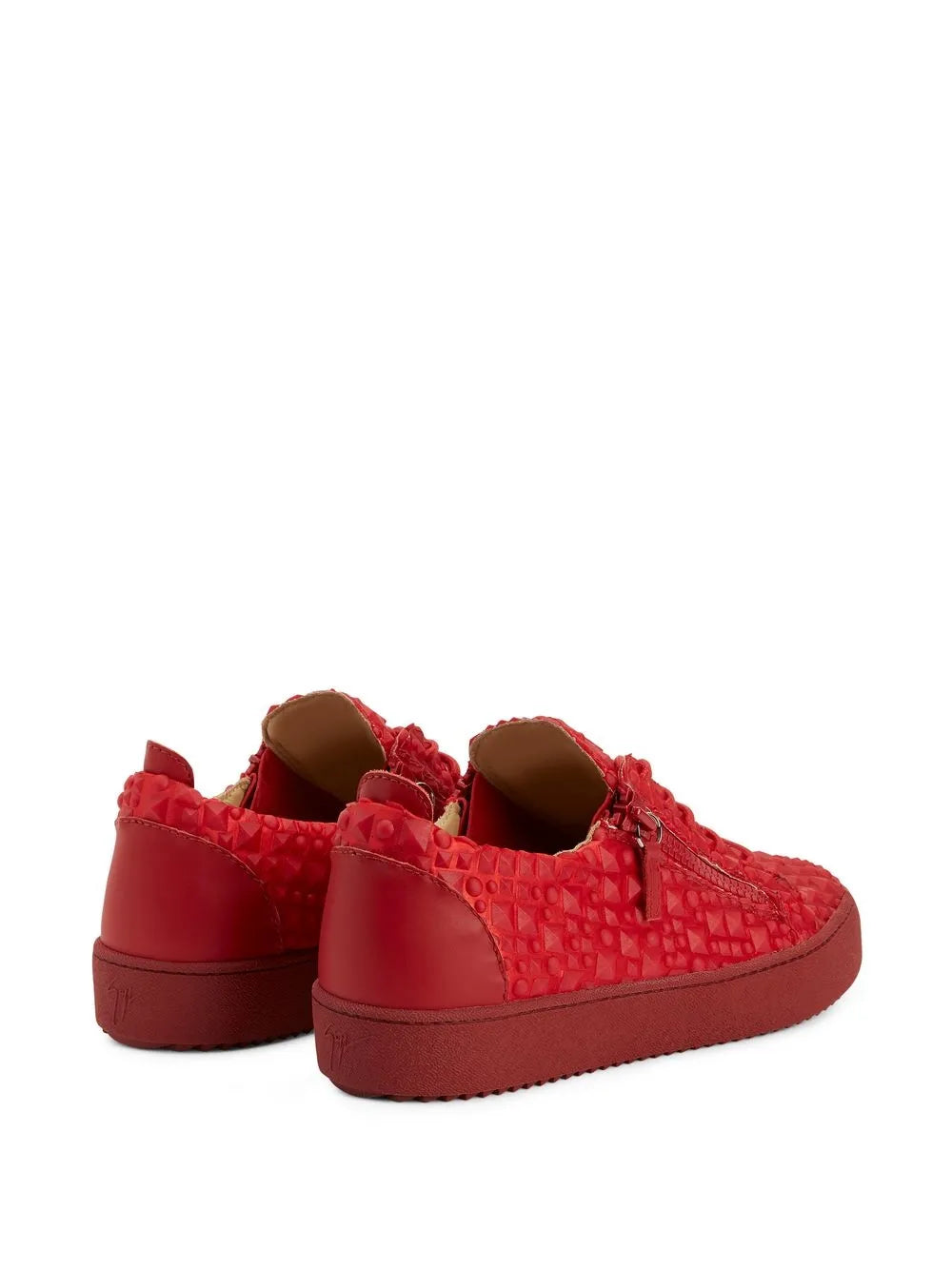 Giuseppe Zanotti Frankie 3D Detailing Double-Zip Low-Top Sneakers