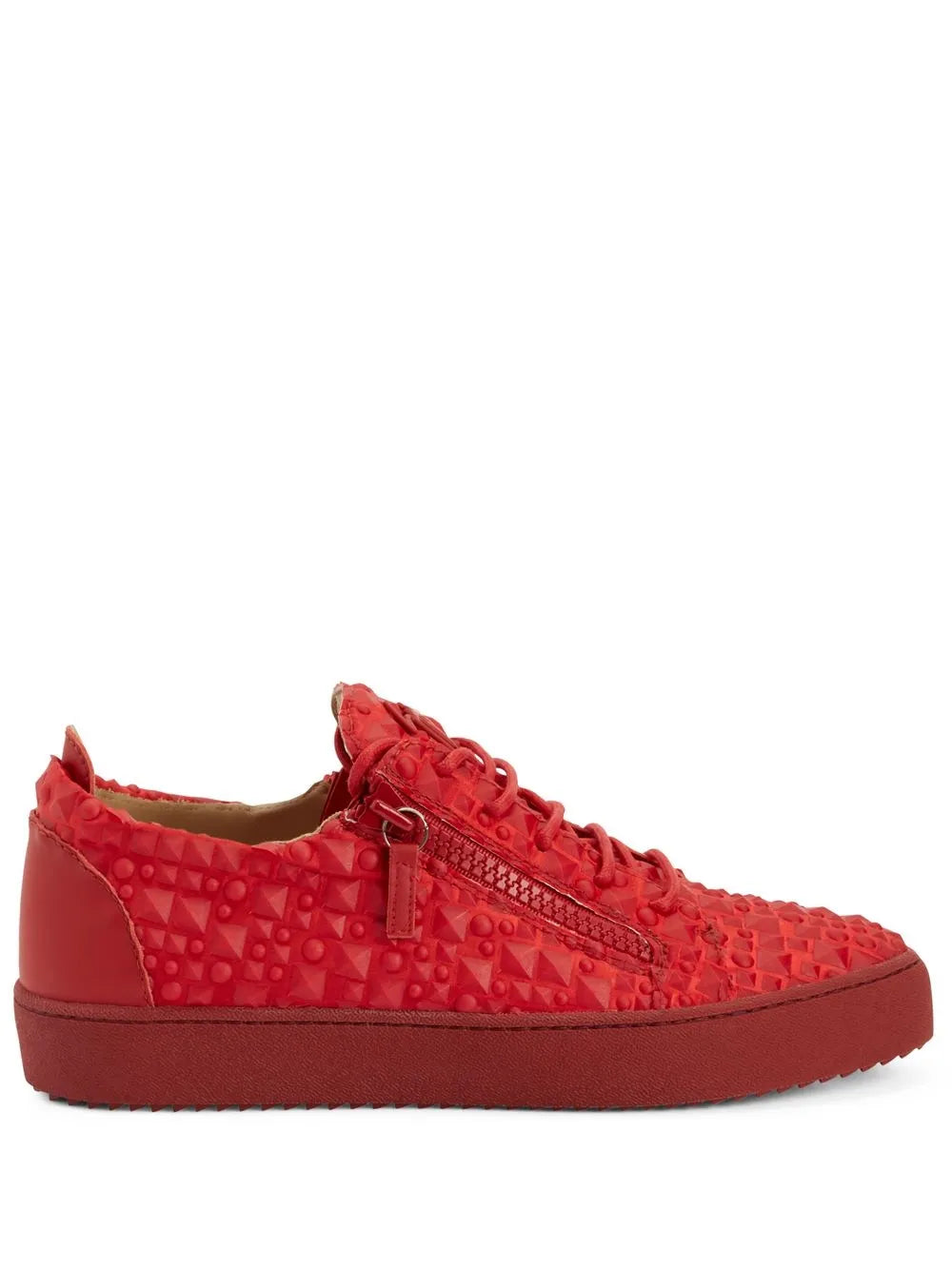Giuseppe Zanotti Frankie 3D Detailing Double-Zip Low-Top Sneakers