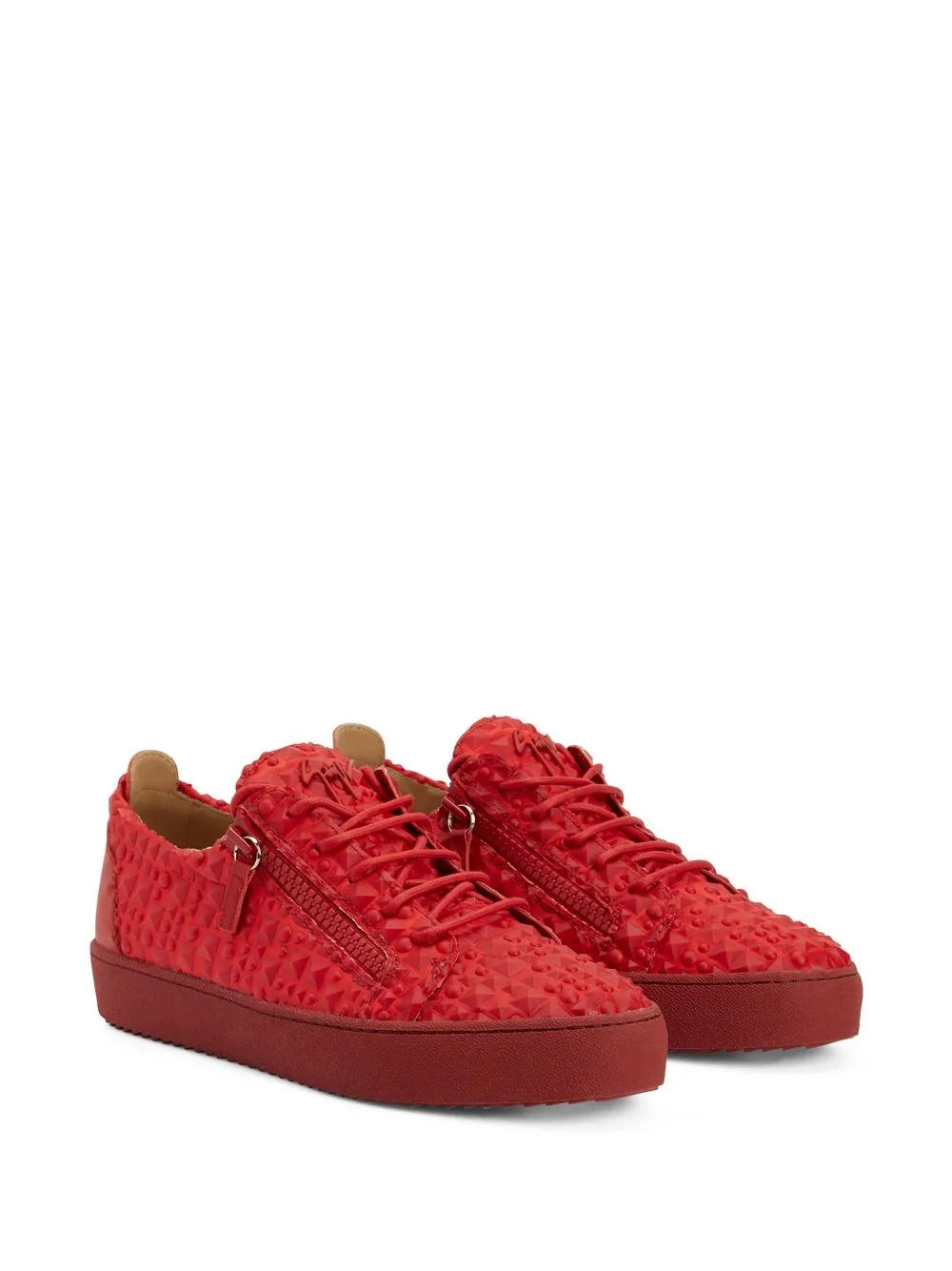 Giuseppe Zanotti Frankie 3D Detailing Double-Zip Low-Top Sneakers