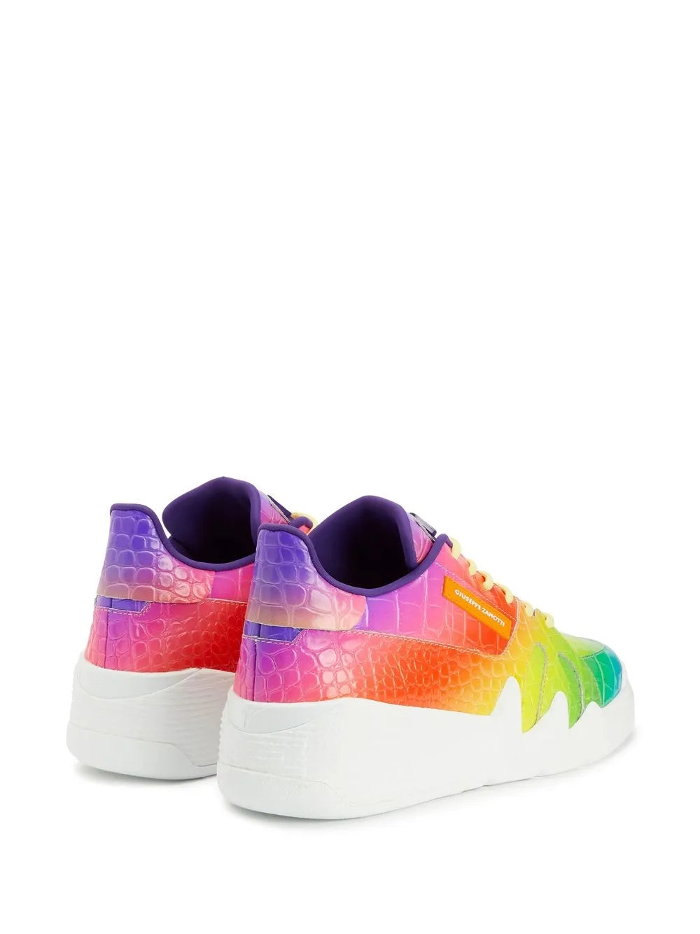 Giuseppe Zanotti Rainbow Crocodile-Effect Sneakers