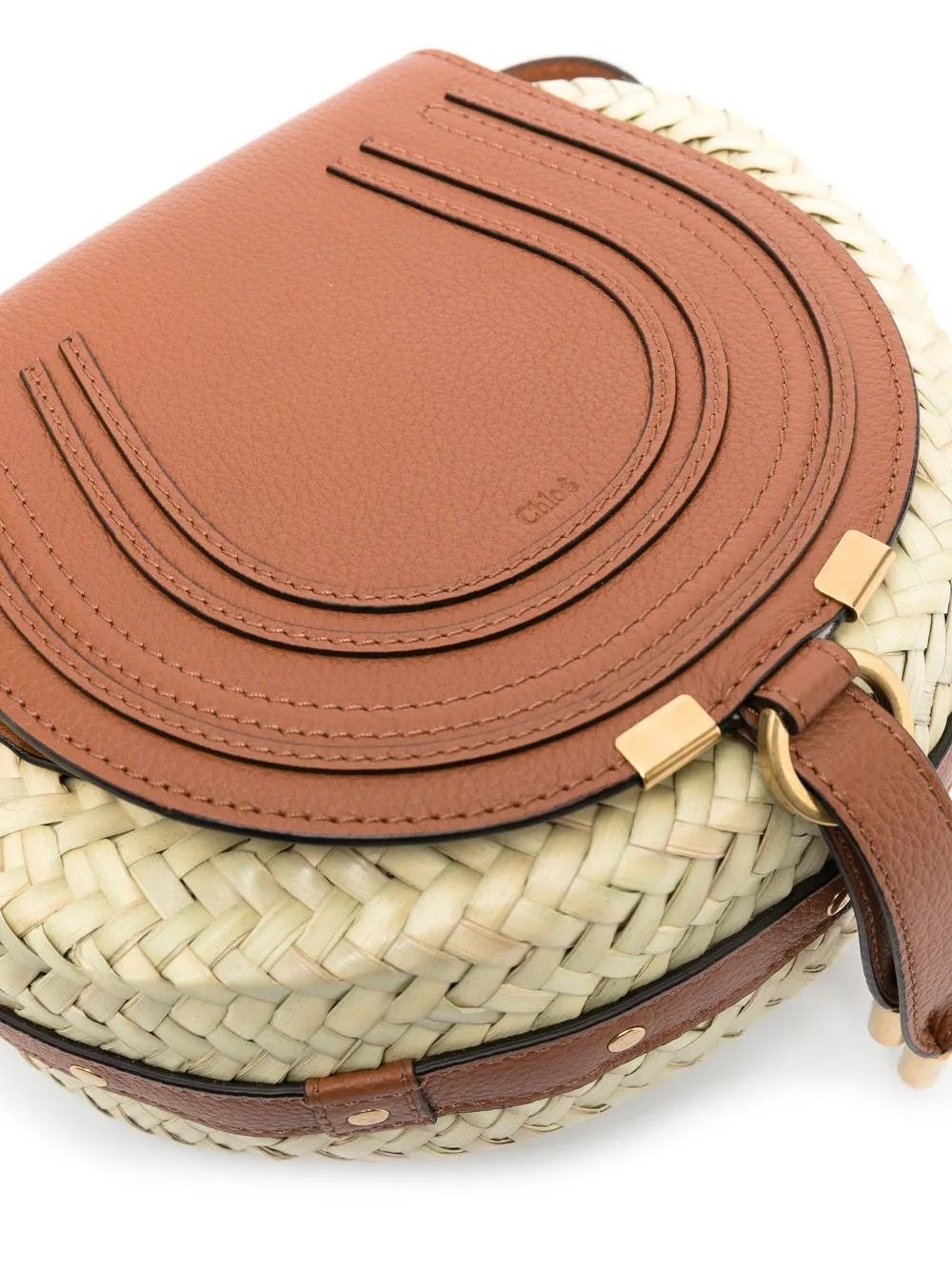 Chlo?arci Raffia crossbody bag