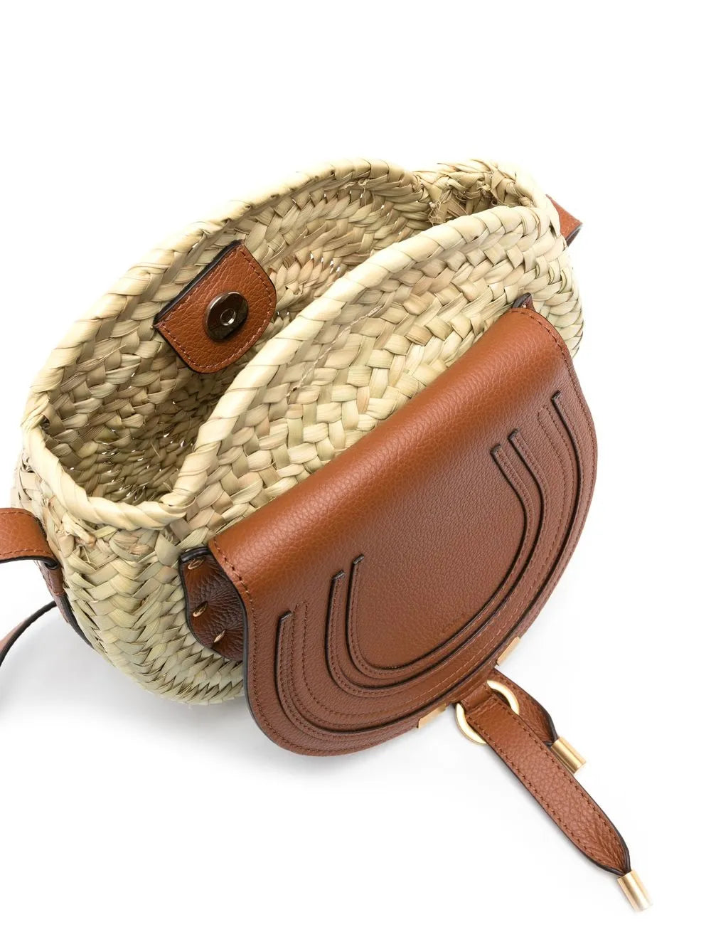 Chlo?arci Raffia crossbody bag
