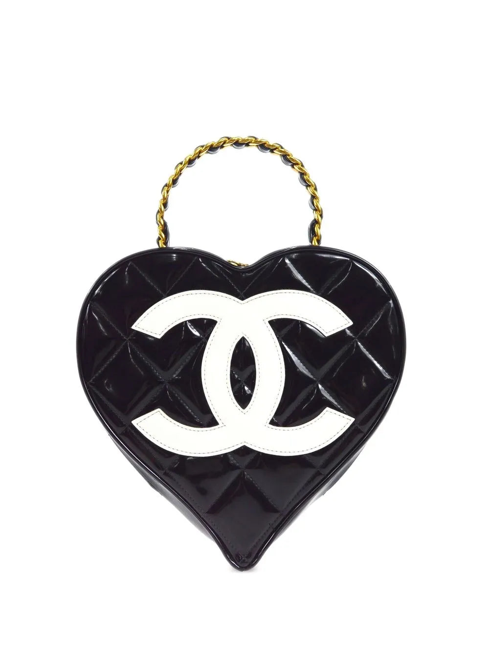 Pre-OwnedCHANEL Pre-Owned1995 CC Heart vanity top-handle bag
