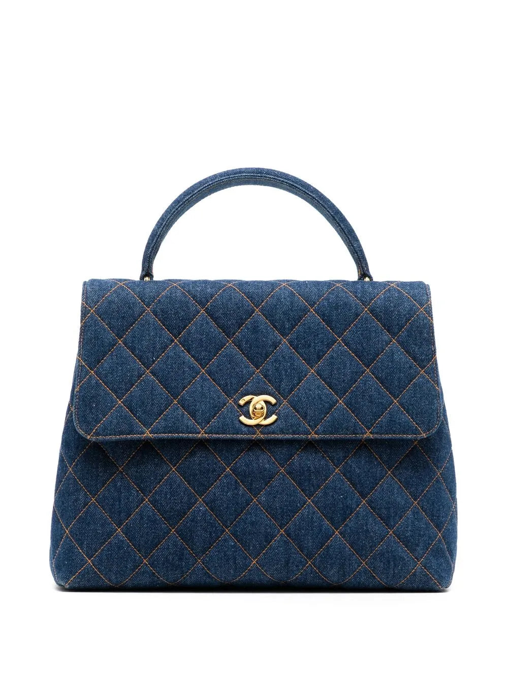 Pre-OwnedCHANEL Pre-Owned1997 medium diamond-quilted denim handbag