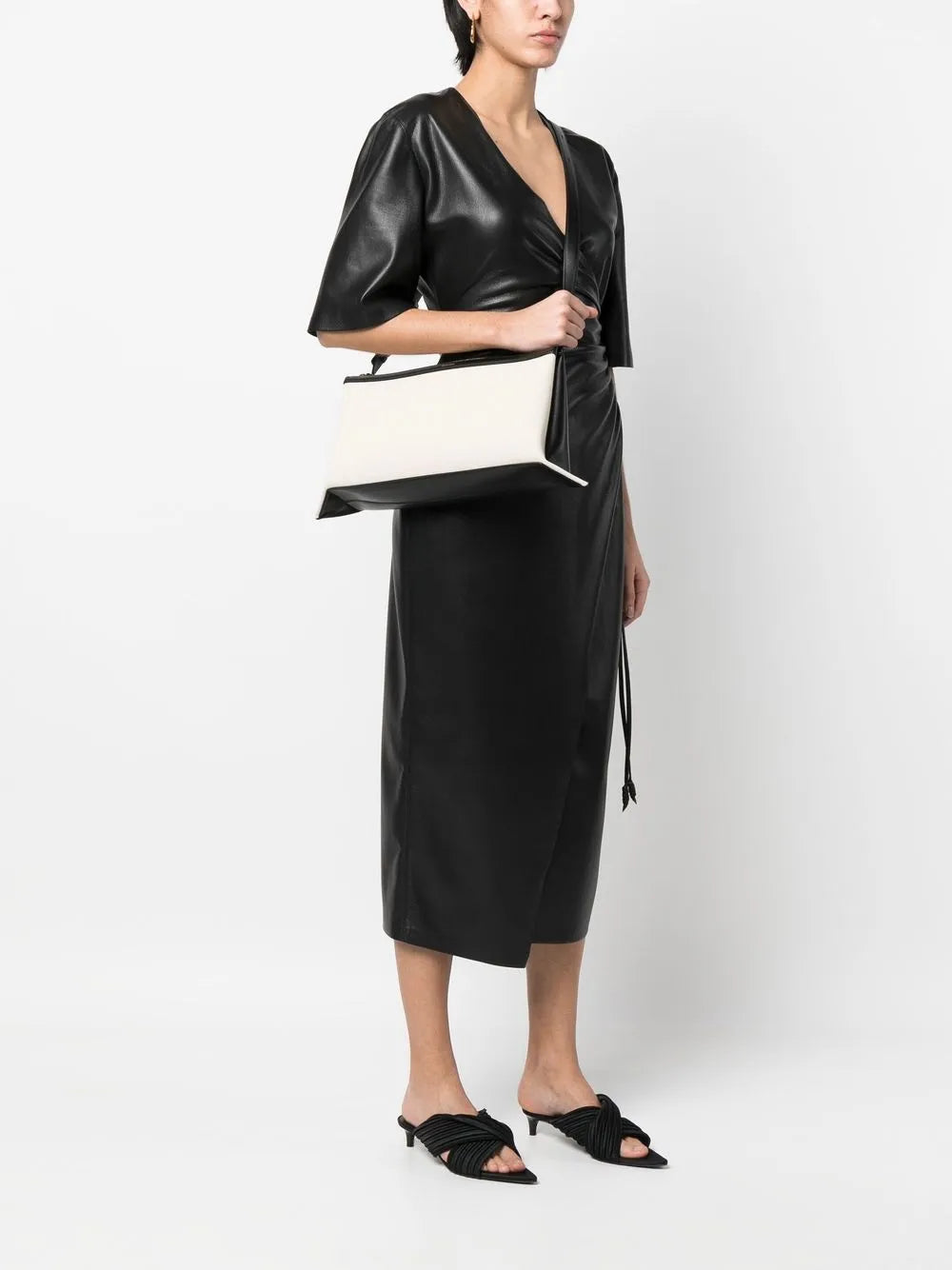 Jil Sandersmall logo-stamp shoulder bag