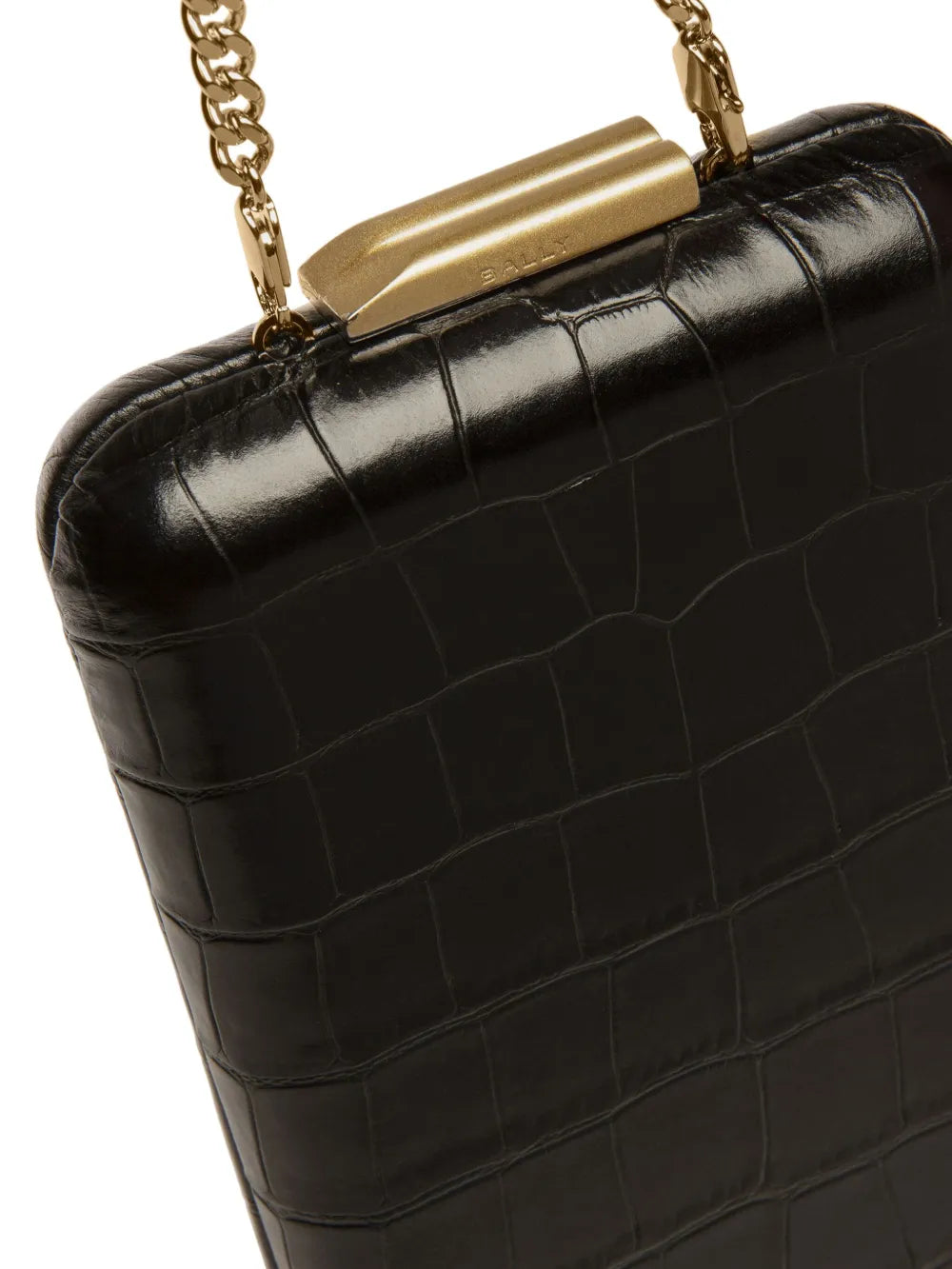 Ballyembossed crocodile-effect clutch bag