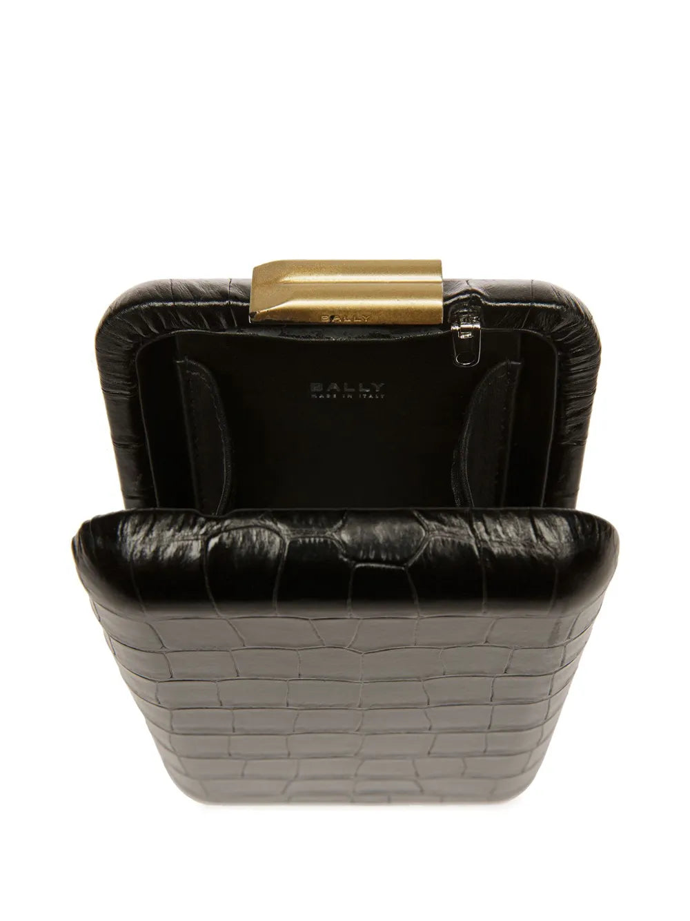 Ballyembossed crocodile-effect clutch bag