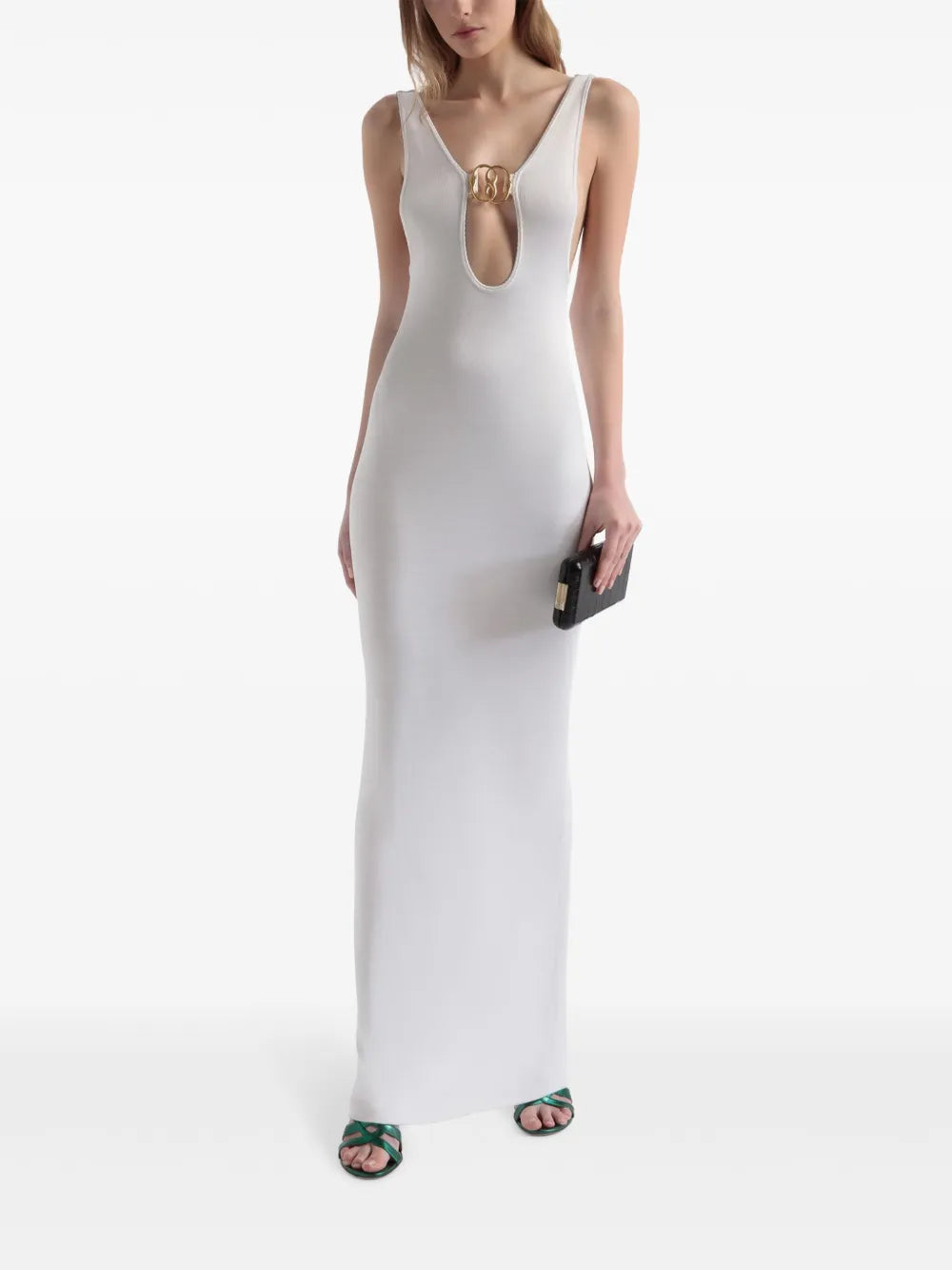 Ballyembossed crocodile-effect clutch bag