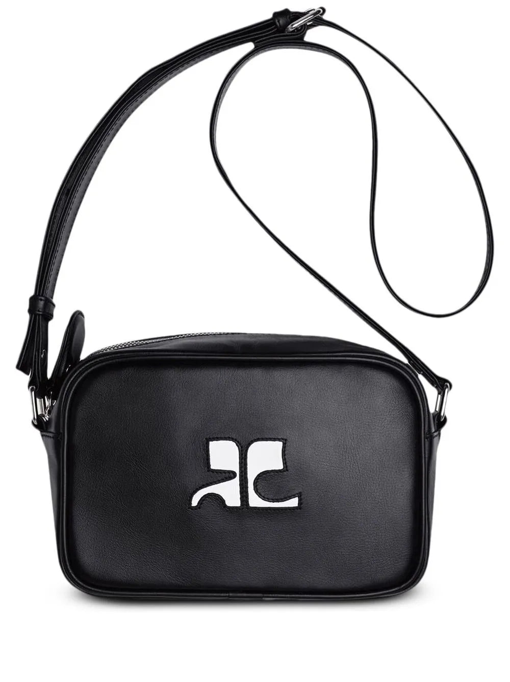 Courrègeslogo leather camera bag