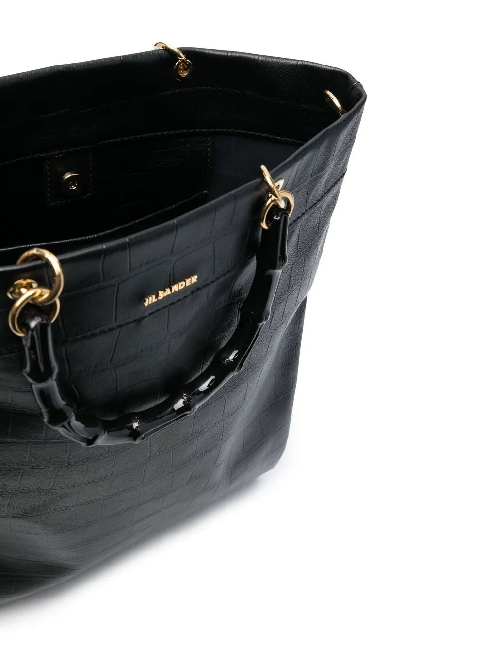 Jil Sandercrocodile-effect leather tote