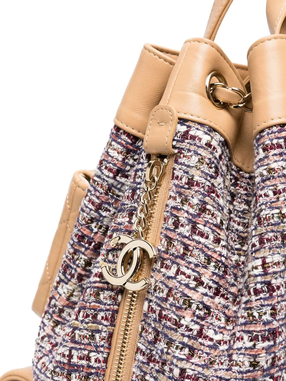 Pre-OwnedCHANEL Pre-Owned2019 multi-pocket tweed backpack