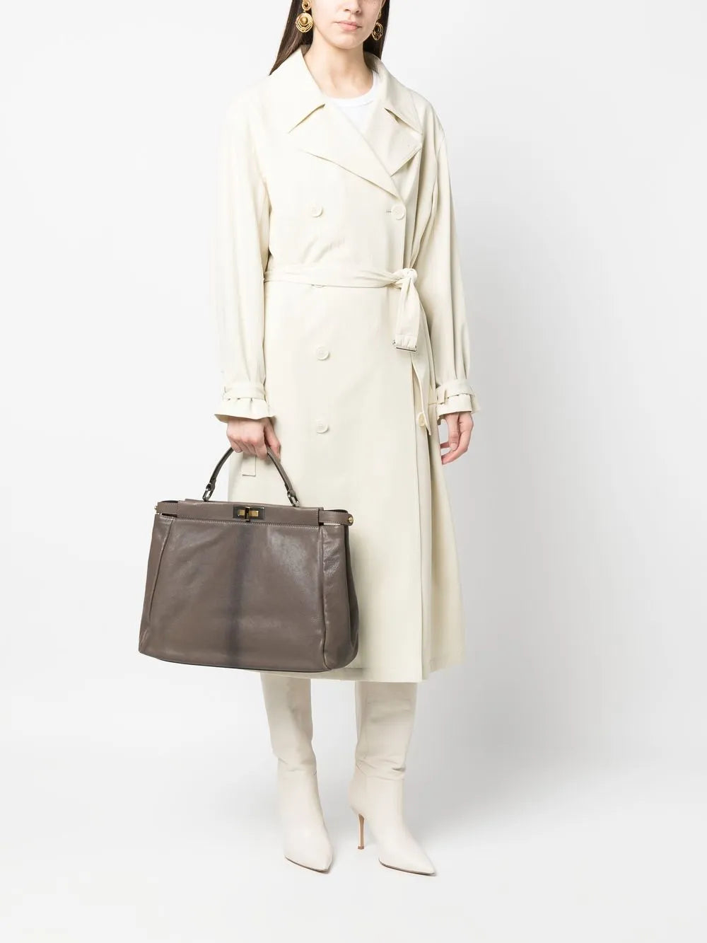 Pre-OwnedFendi Pre-Owned2010s Peekaboo leather tote bag