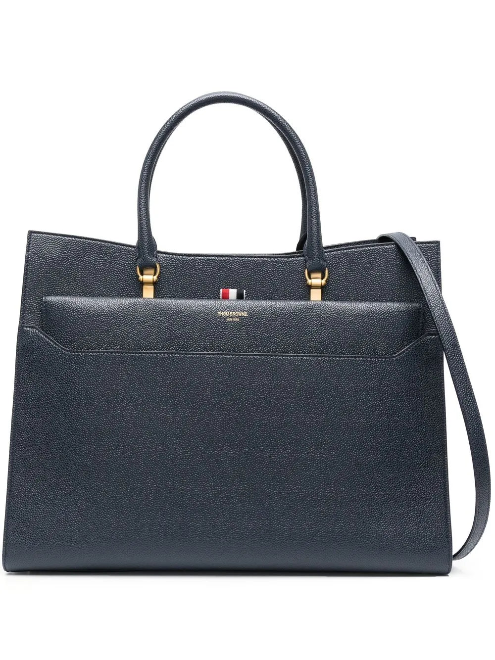 Thom Brownepebbled-leather Duet tote