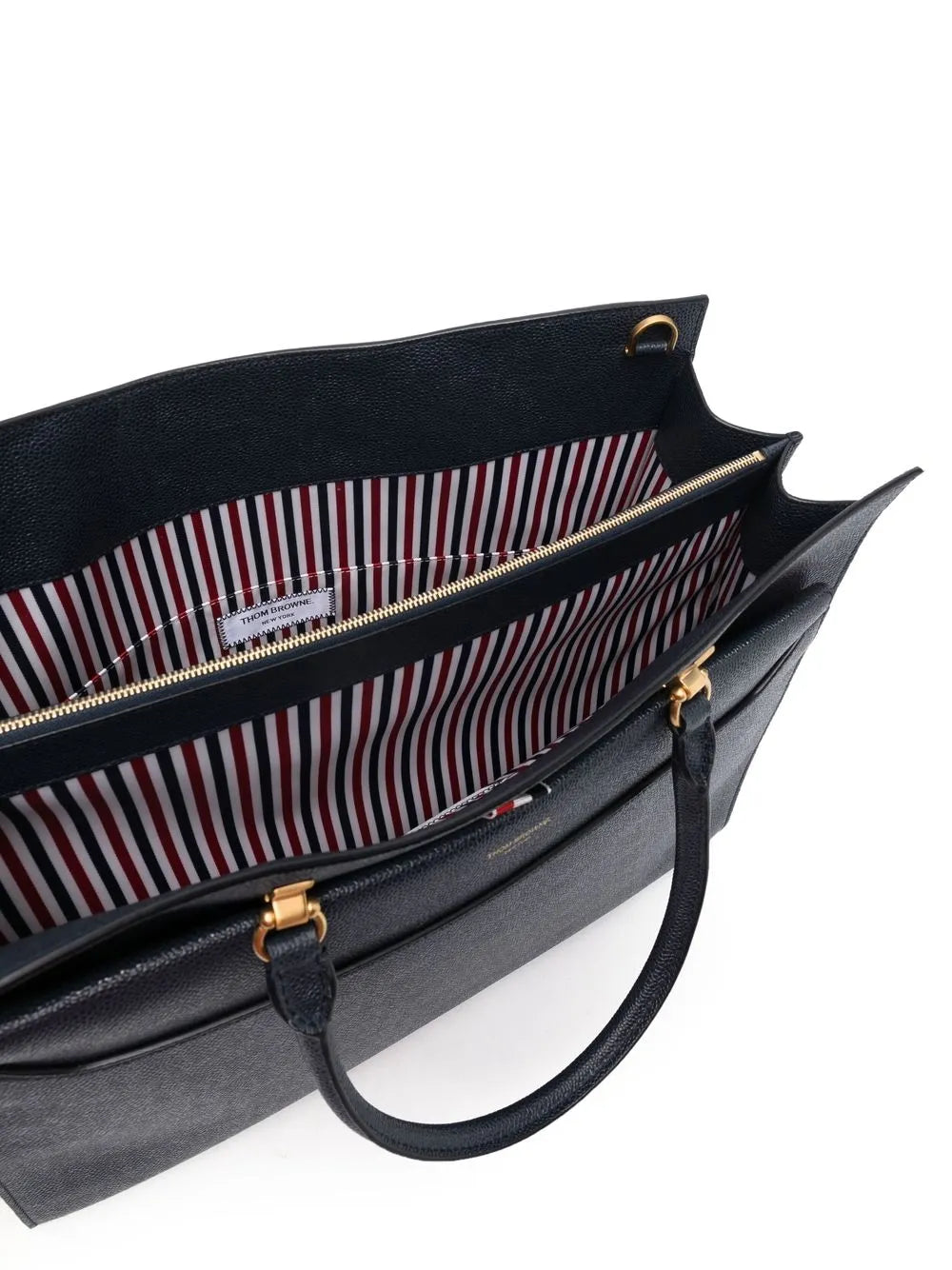 Thom Brownepebbled-leather Duet tote