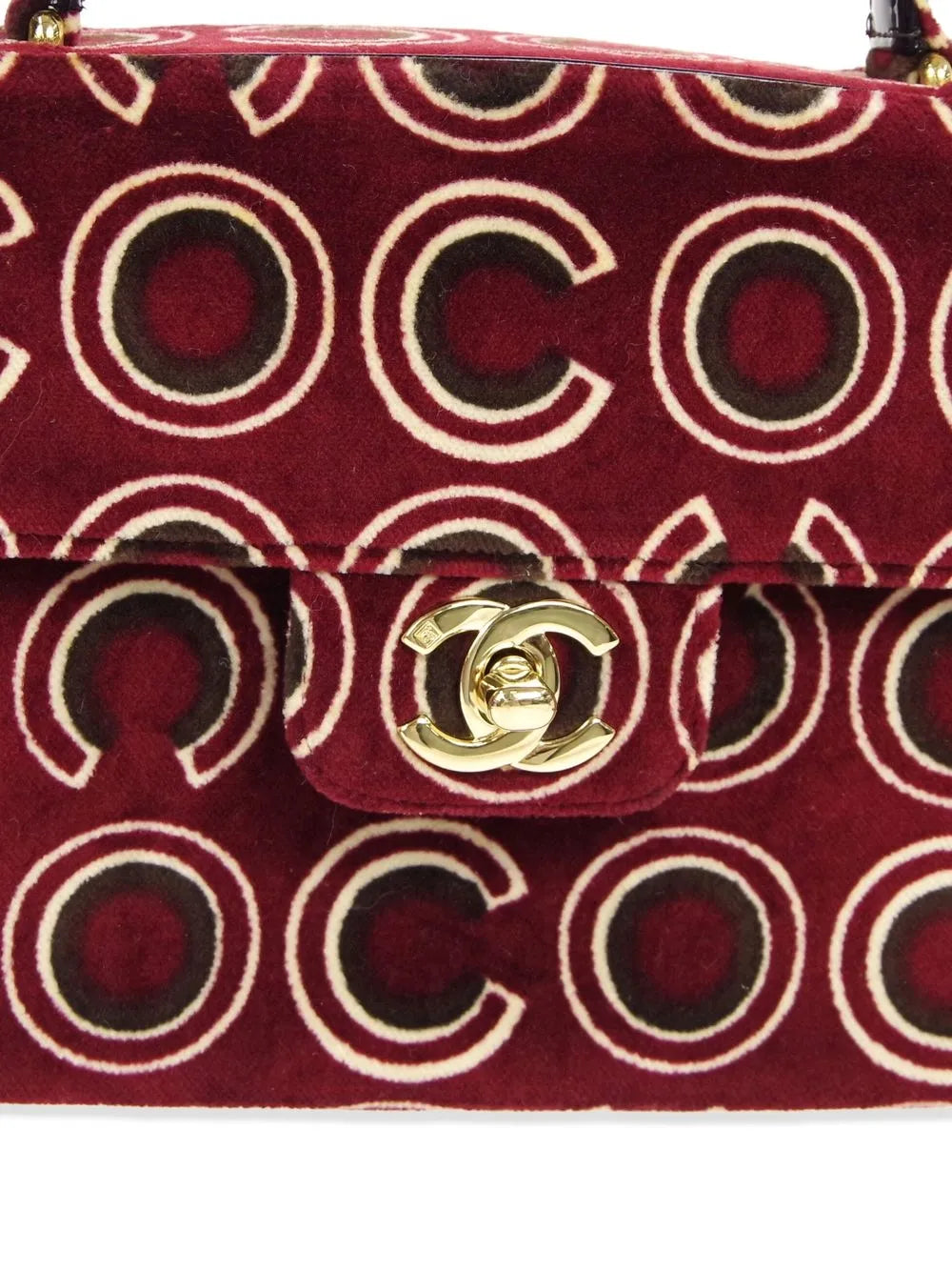 Pre-OwnedCHANEL Pre-Owned2002 Coco velvet tote bag