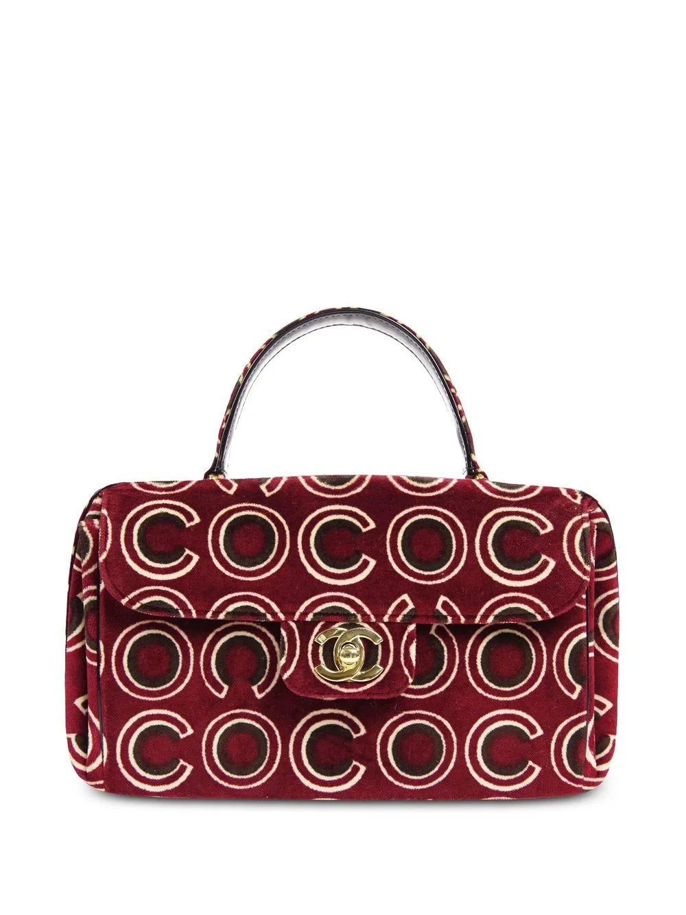 Pre-OwnedCHANEL Pre-Owned2002 Coco velvet tote bag