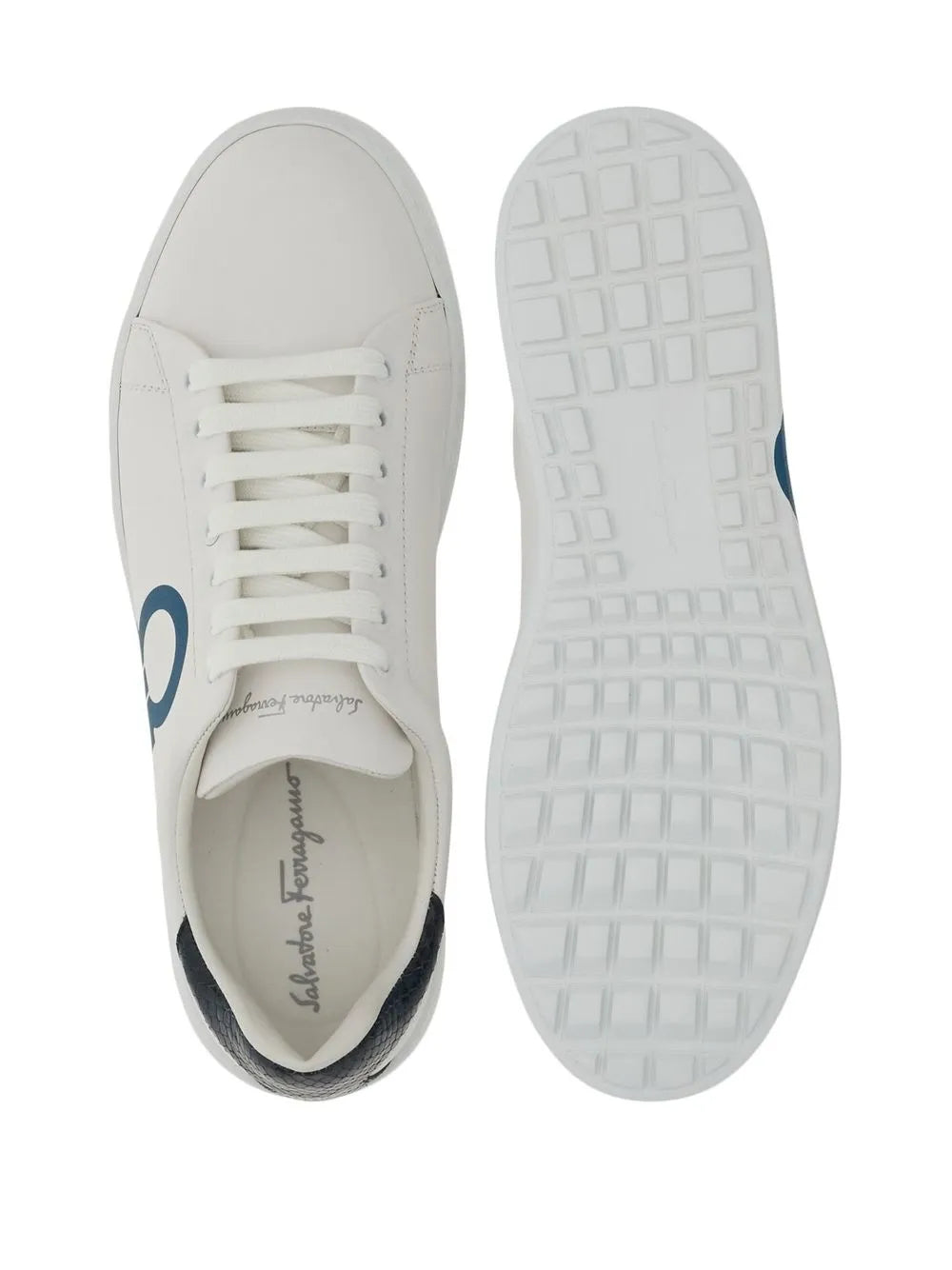 Ferragamo Gancini-Print Low-Top Sneakers