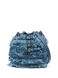 Pre-OwnedCHANEL Pre-Owned2014-2015 fringed denim bucket bag