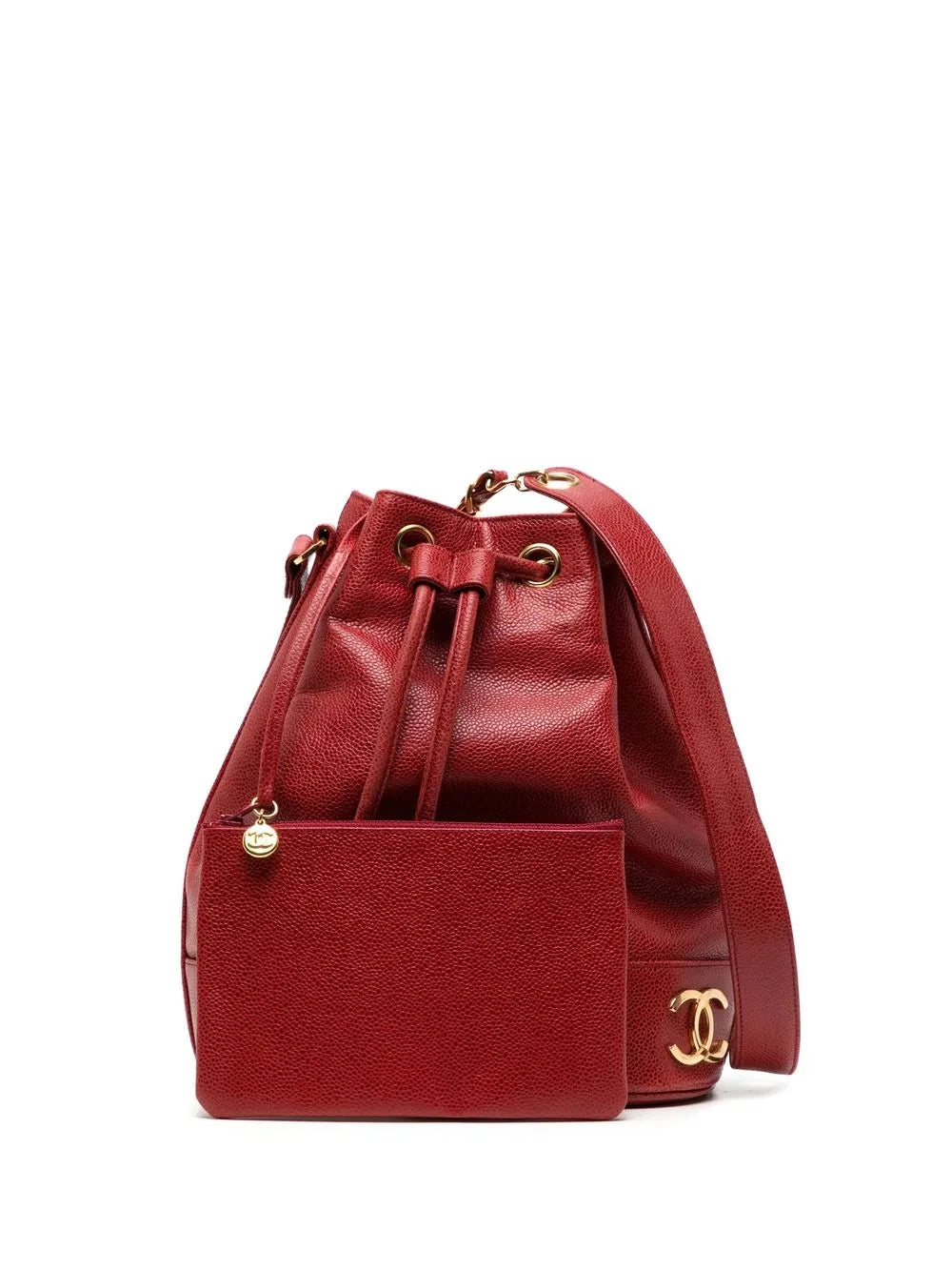 Pre-OwnedCHANEL Pre-Owned1992 Triple CC drawstring bucket bag