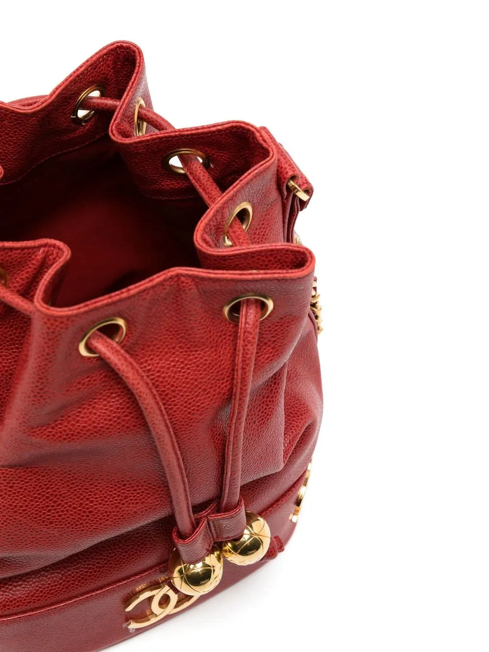 Pre-OwnedCHANEL Pre-Owned1992 Triple CC drawstring bucket bag