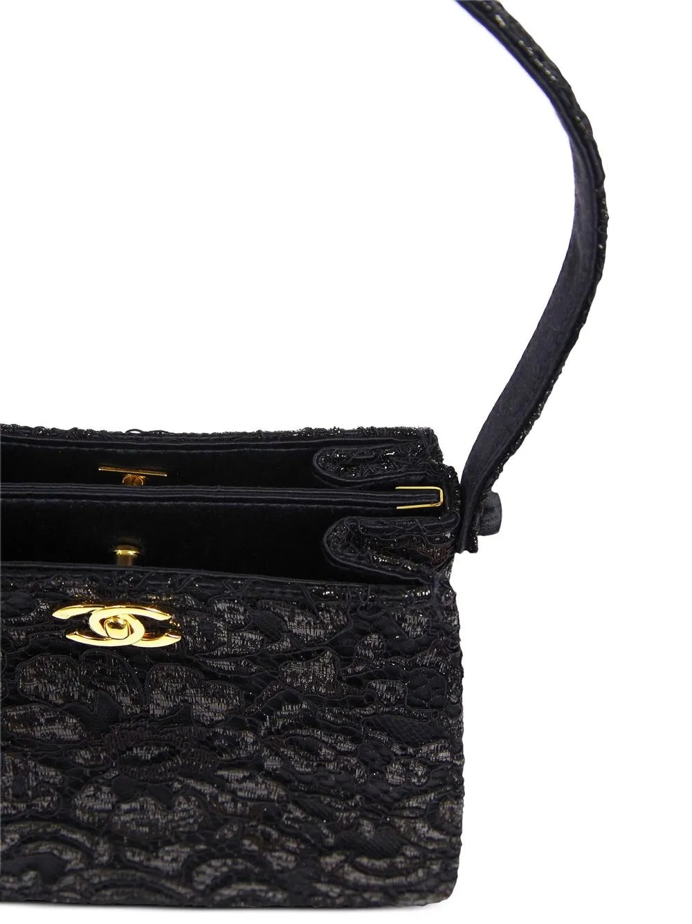 Pre-OwnedCHANEL Pre-Owned1998 Both Sides lace shoulder bag