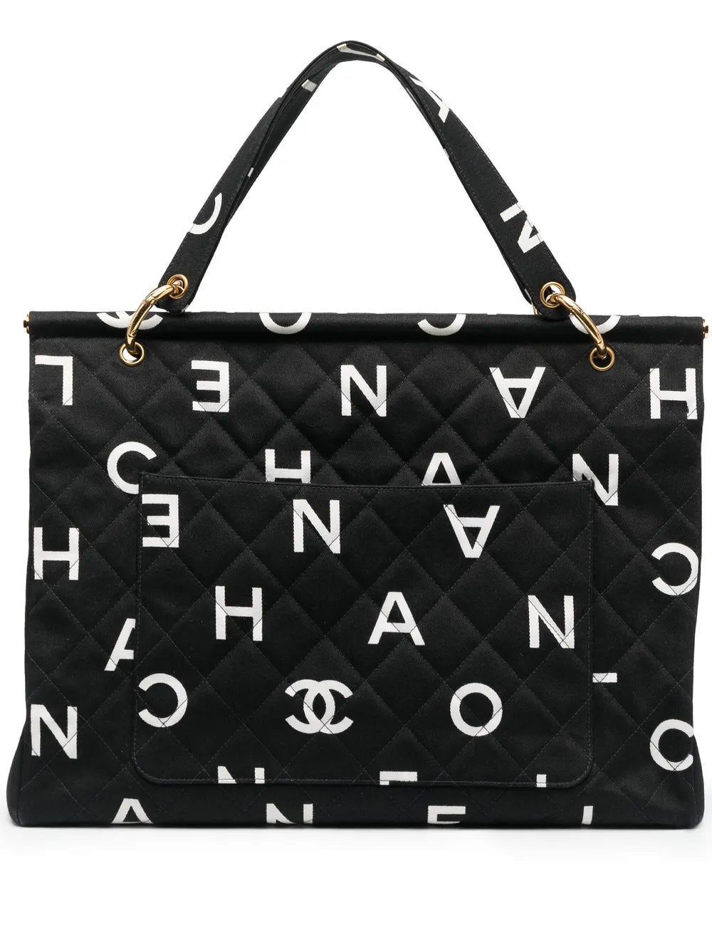 Pre-OwnedCHANEL Pre-Owned1996-1997 logo-print diamond-quilted tote bag