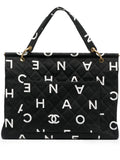 Pre-OwnedCHANEL Pre-Owned1996-1997 logo-print diamond-quilted tote bag