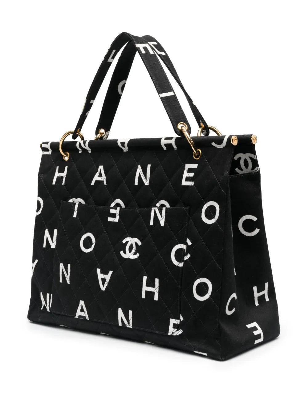 Pre-OwnedCHANEL Pre-Owned1996-1997 logo-print diamond-quilted tote bag