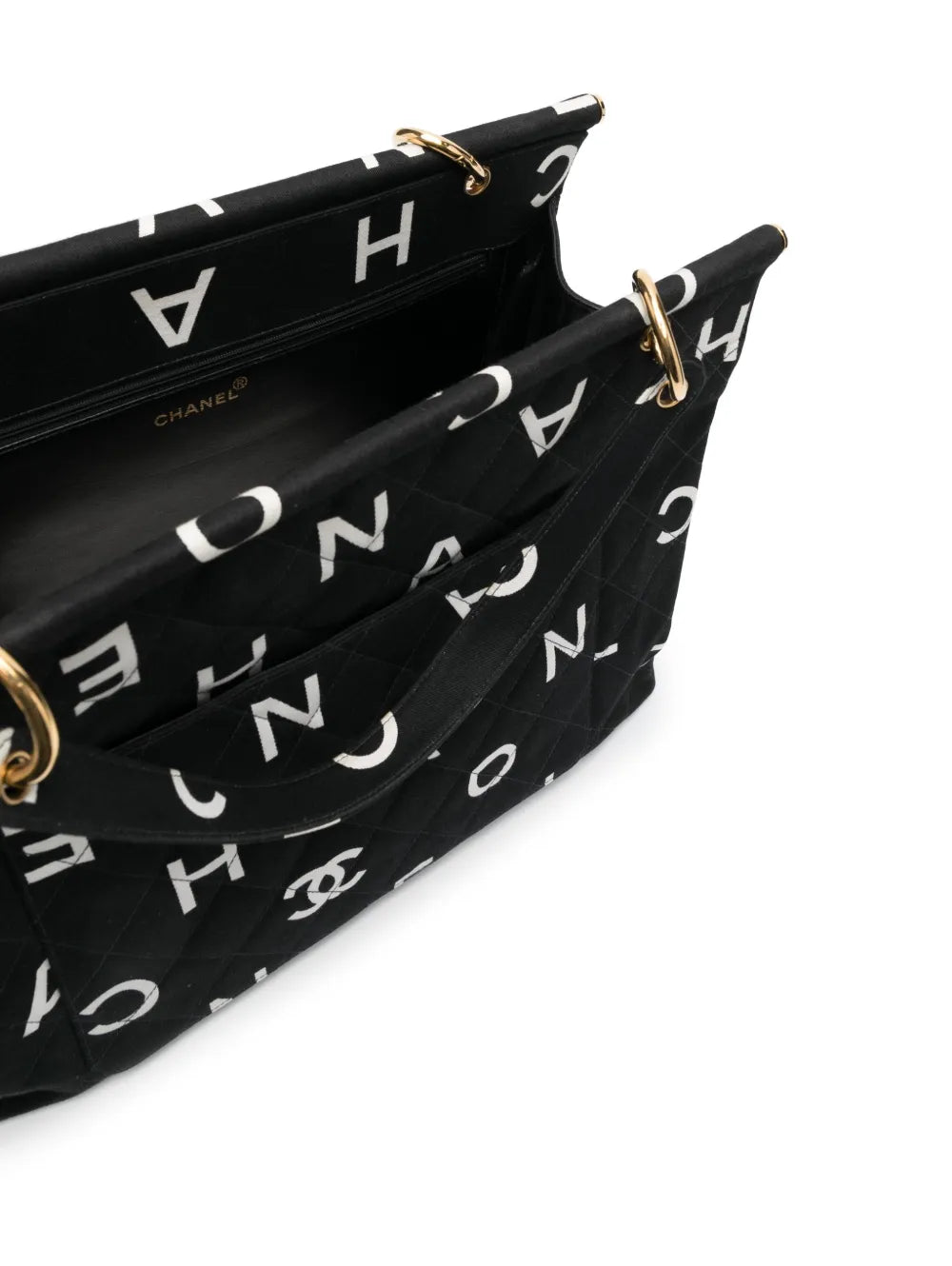 Pre-OwnedCHANEL Pre-Owned1996-1997 logo-print diamond-quilted tote bag