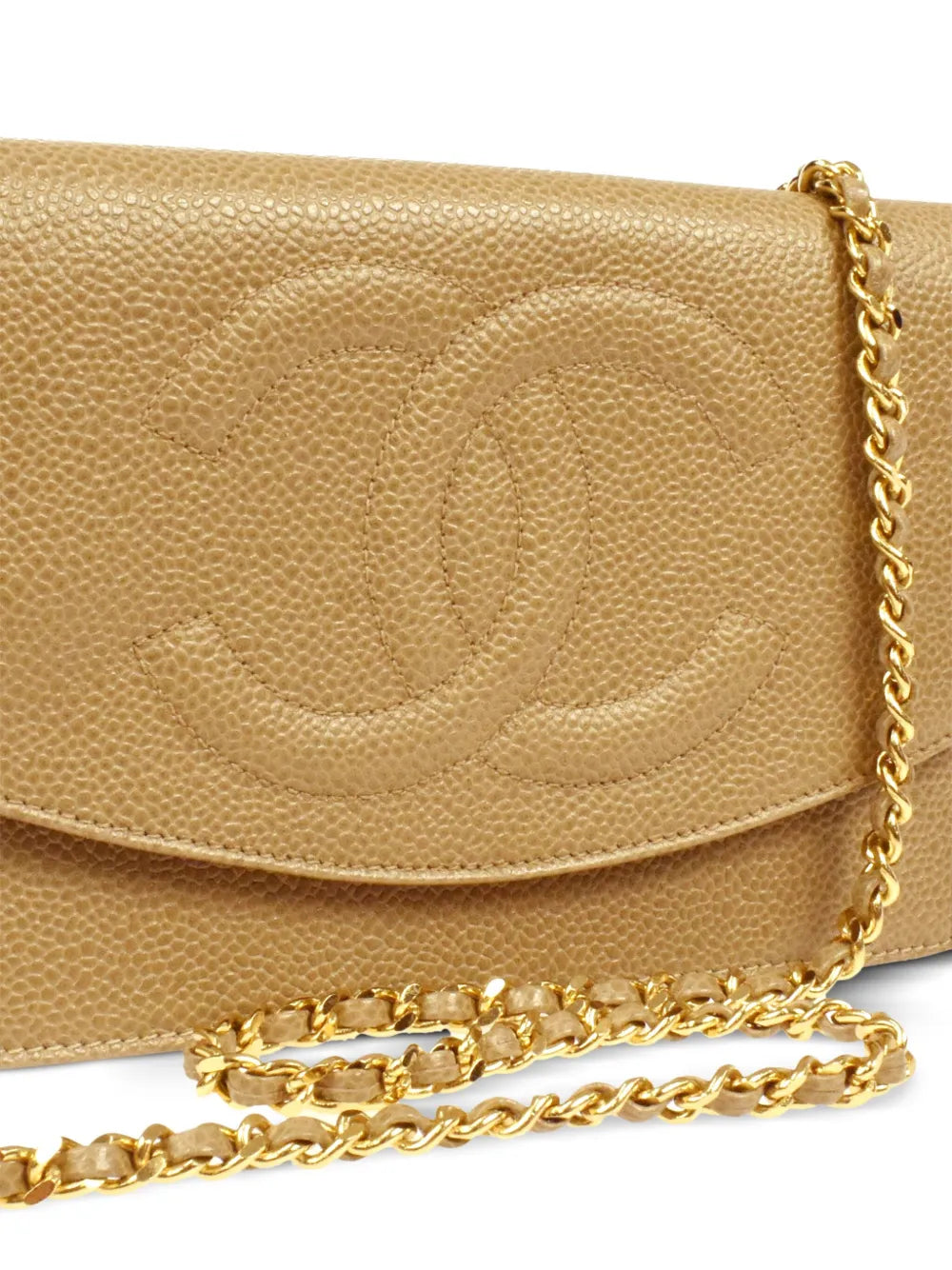 Pre-OwnedCHANEL Pre-Owned1997 CC stitch wallet-on-chain