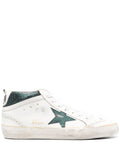 Golden Goose Cracked-Effect Mid Star Sneakers