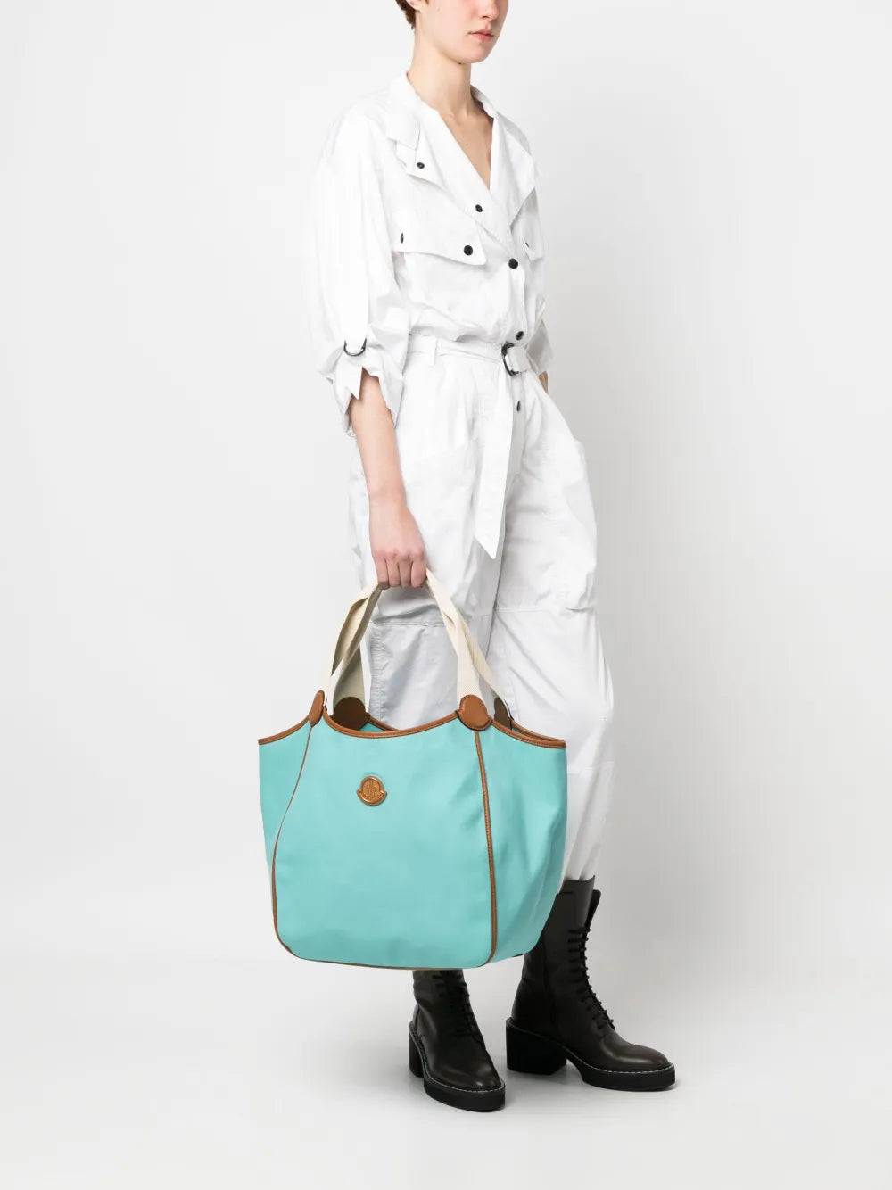 Monclerlogo-patch tote bag