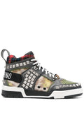 Moschino Stud-Embellished Patchwork Sneakers