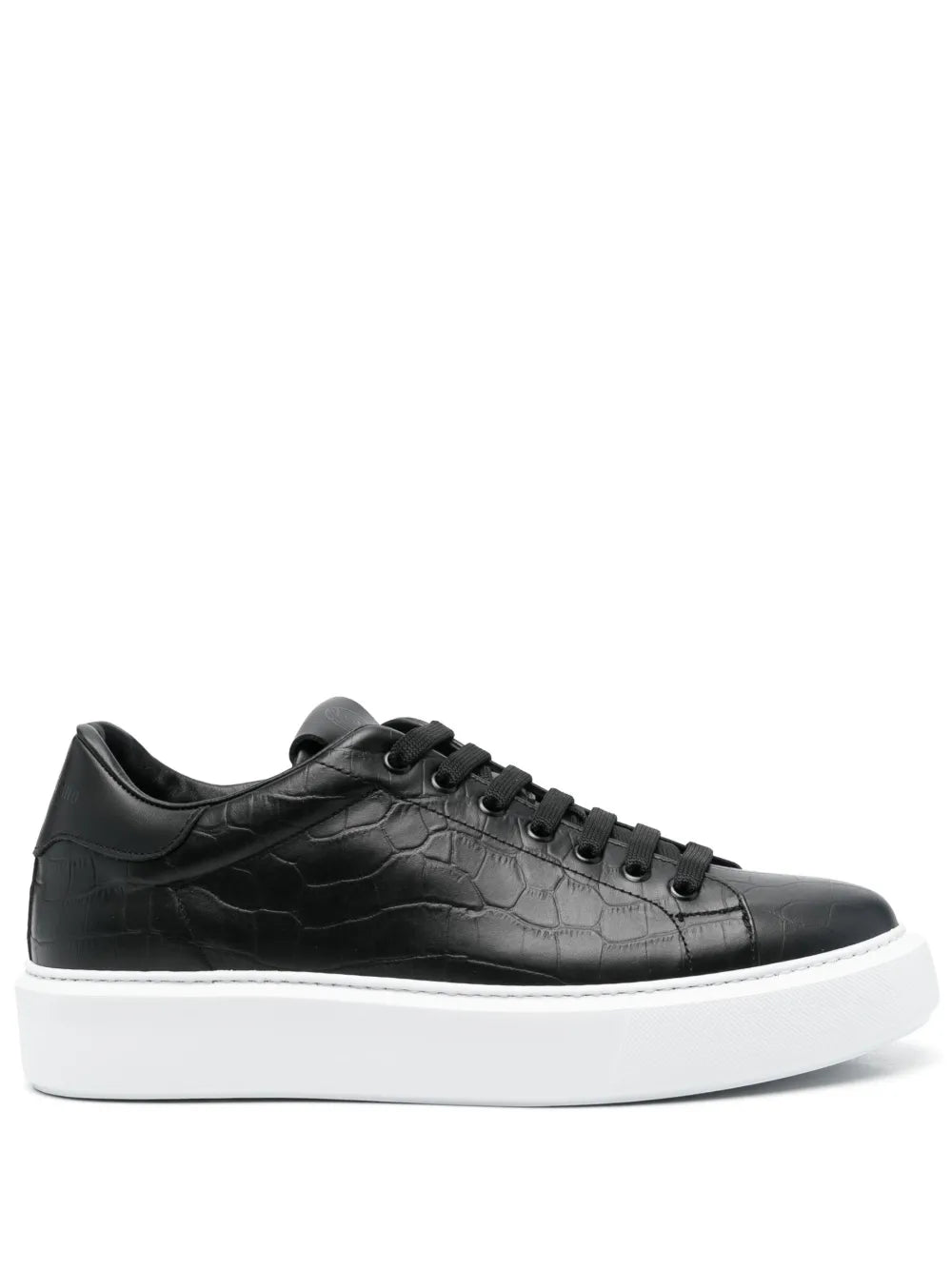 Giuliano Galiano Road Crocodile-Embossed Sneakers