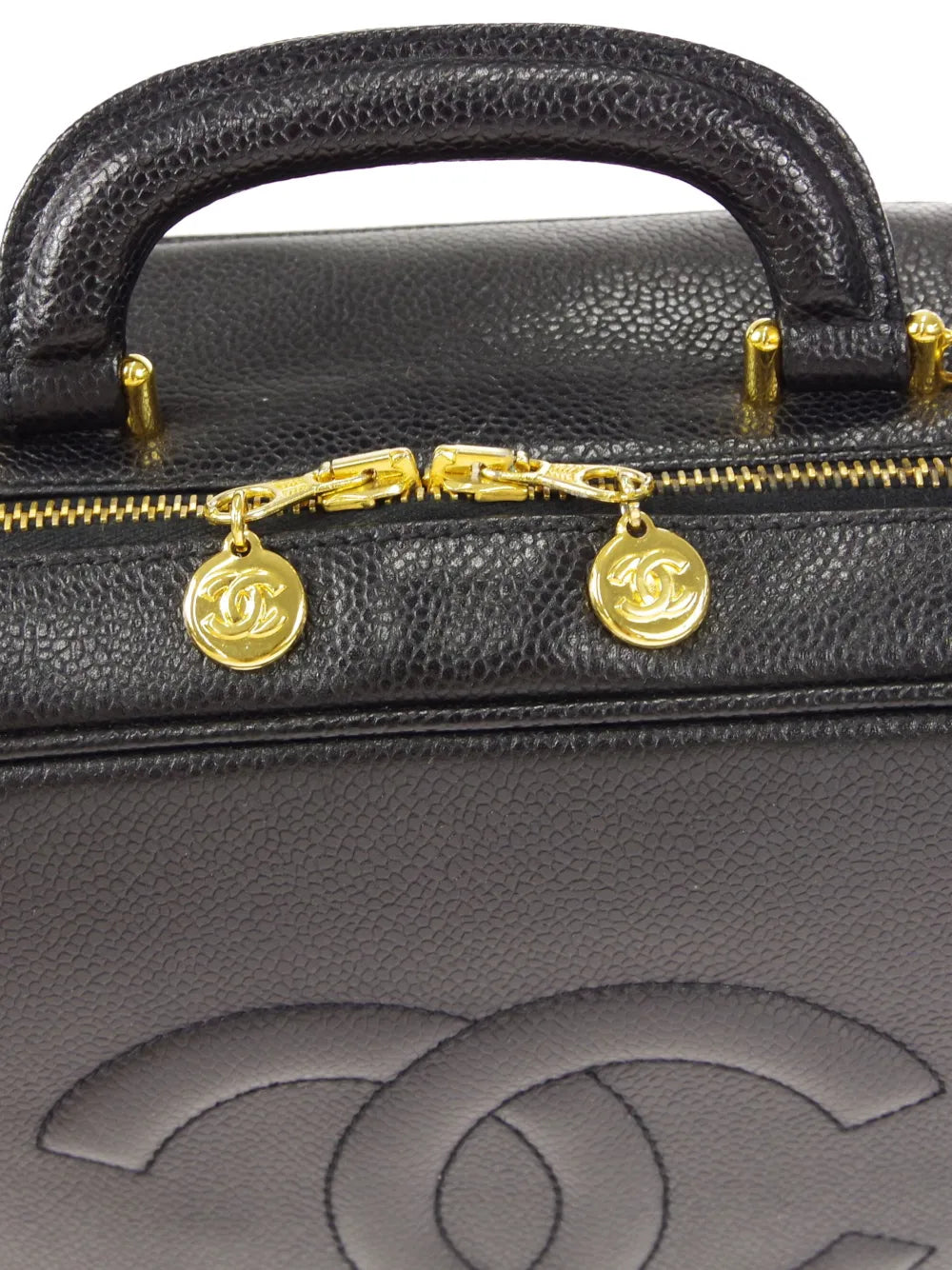 Pre-OwnedCHANEL Pre-Owned1997 CC logo-embossed two-way vanity bag